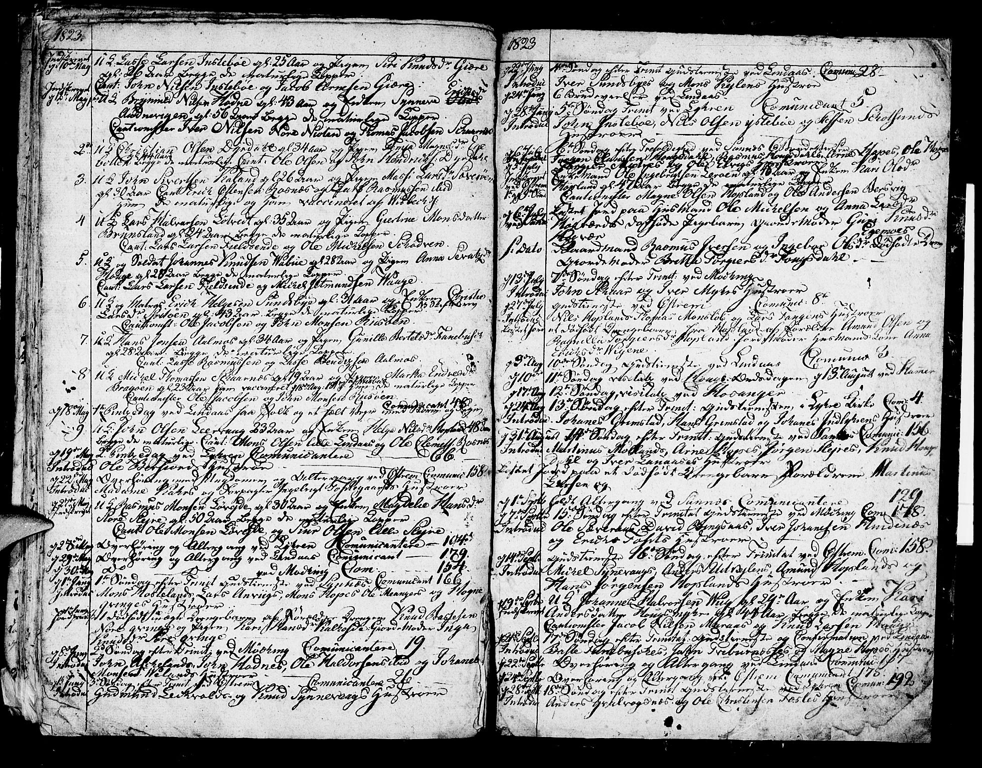 Lindås Sokneprestembete, AV/SAB-A-76701/H/Haa/Haaa/L0006: Ministerialbok nr. A 6, 1813-1823, s. 44