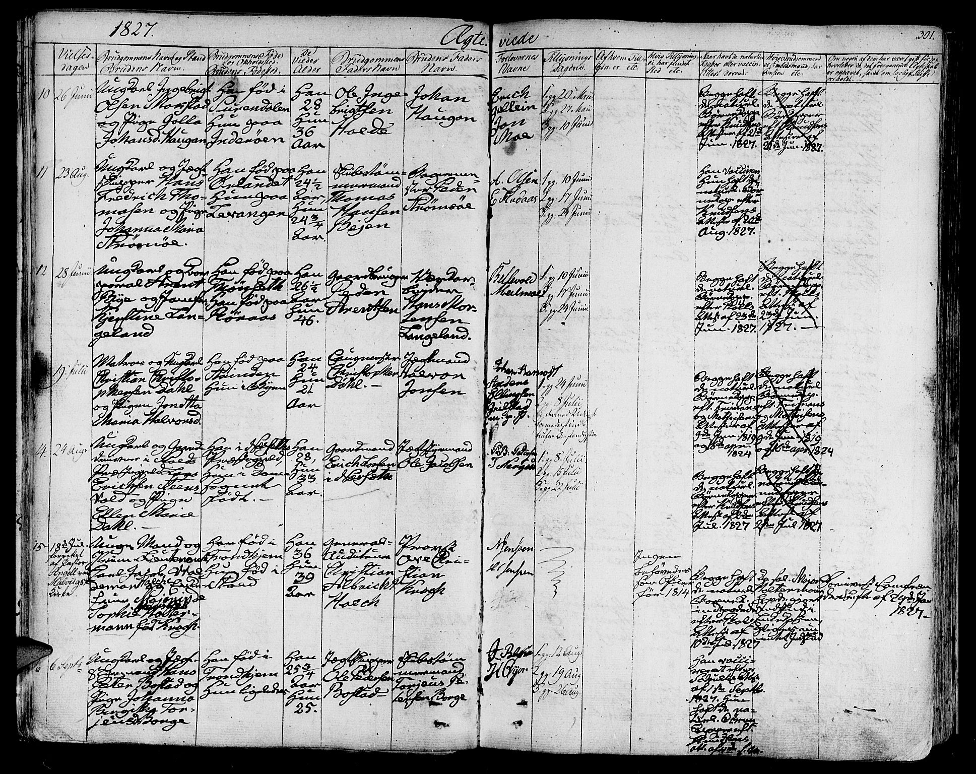 Ministerialprotokoller, klokkerbøker og fødselsregistre - Sør-Trøndelag, SAT/A-1456/602/L0109: Ministerialbok nr. 602A07, 1821-1840, s. 301