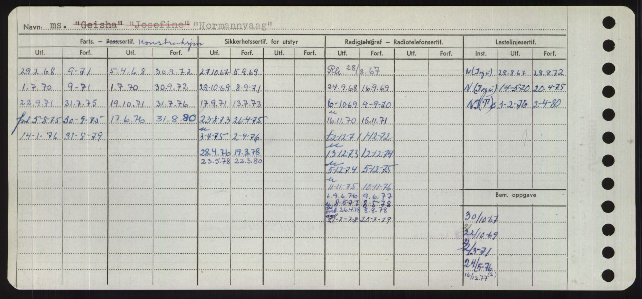 Sjøfartsdirektoratet med forløpere, Skipsmålingen, RA/S-1627/H/Hd/L0027: Fartøy, Norhop-Nør, s. 84