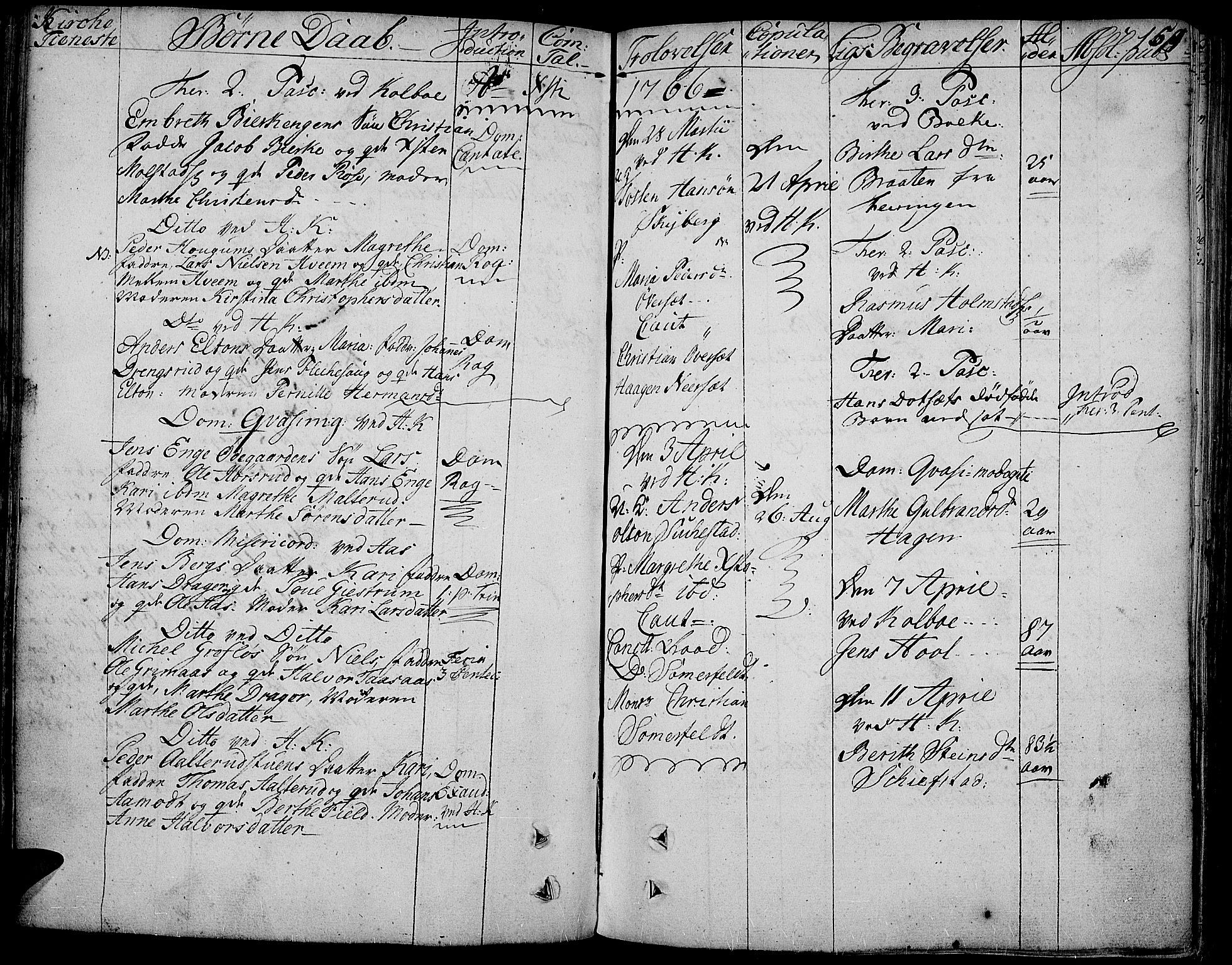 Toten prestekontor, AV/SAH-PREST-102/H/Ha/Haa/L0005: Ministerialbok nr. 5, 1761-1772, s. 159