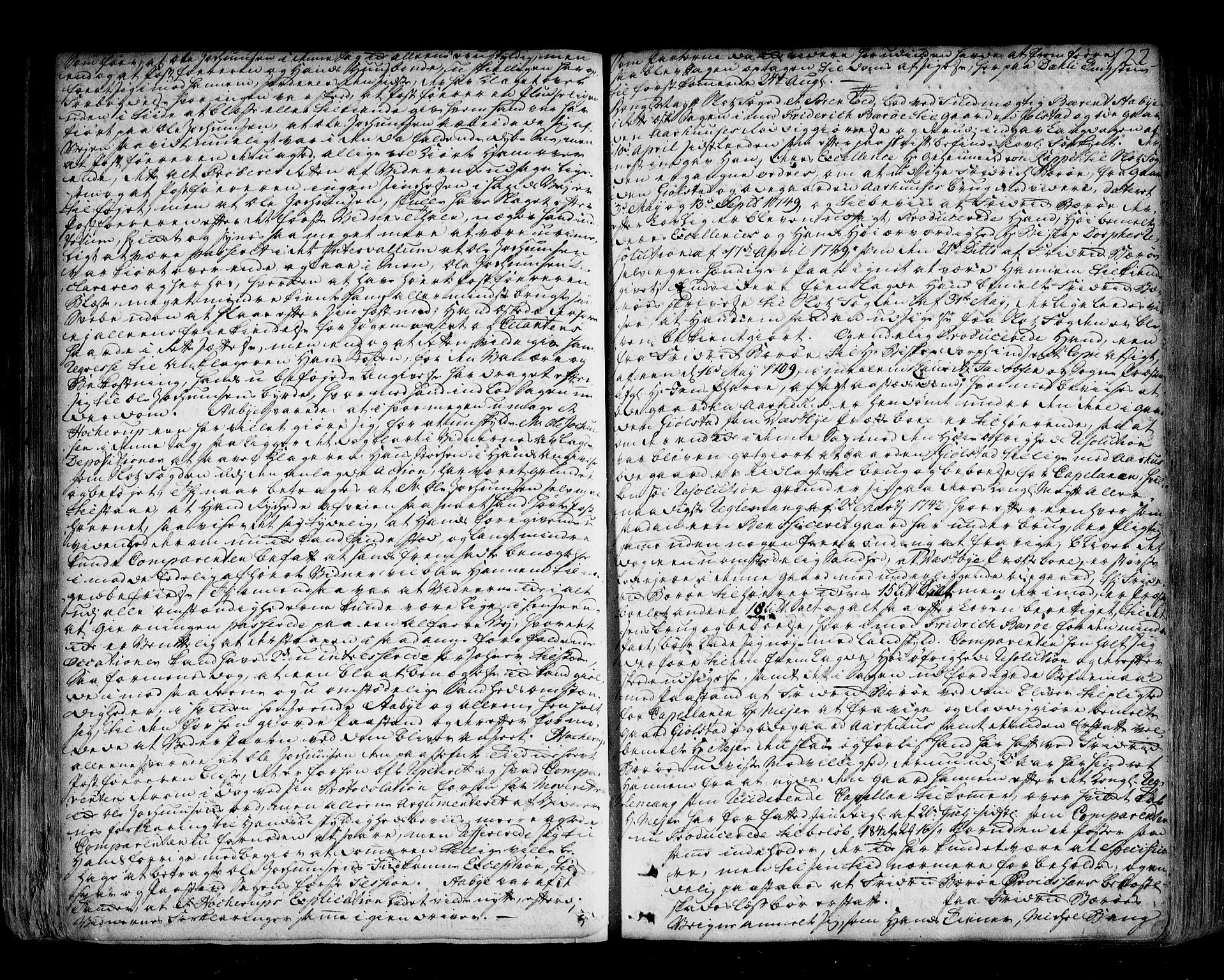 Follo sorenskriveri, SAO/A-10274/F/Fb/Fba/L0039: Tingbok, 1748-1755, s. 121b-122a