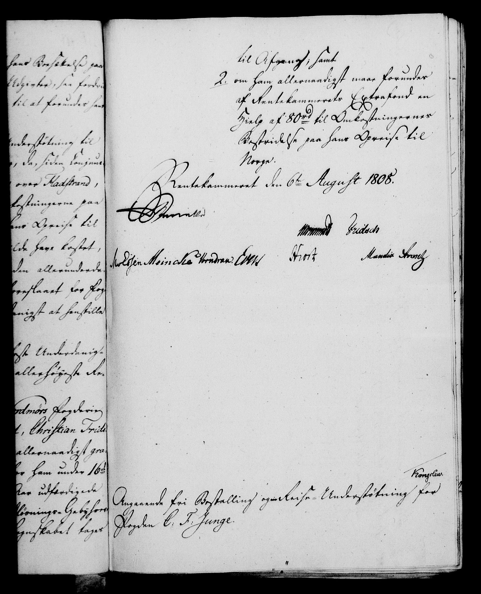 Rentekammeret, Kammerkanselliet, RA/EA-3111/G/Gf/Gfa/L0090: Norsk relasjons- og resolusjonsprotokoll (merket RK 52.90), 1808, s. 327