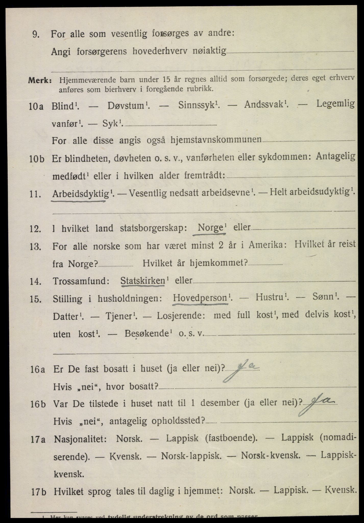 SAT, Folketelling 1920 for 1750 Vikna herred, 1920, s. 4358