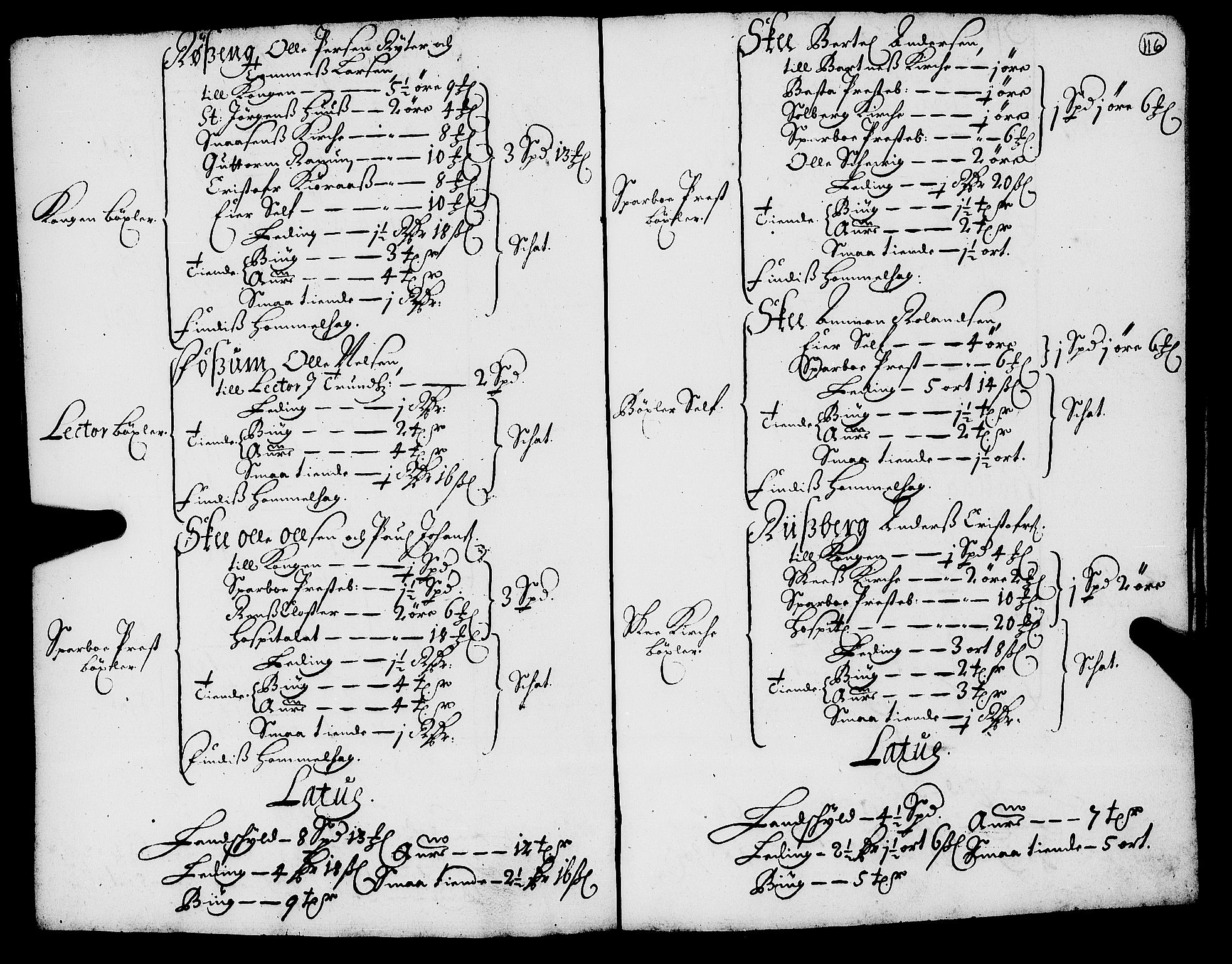 Rentekammeret inntil 1814, Realistisk ordnet avdeling, AV/RA-EA-4070/N/Nb/Nba/L0055: Inderøy len, 1668, s. 115b-116a