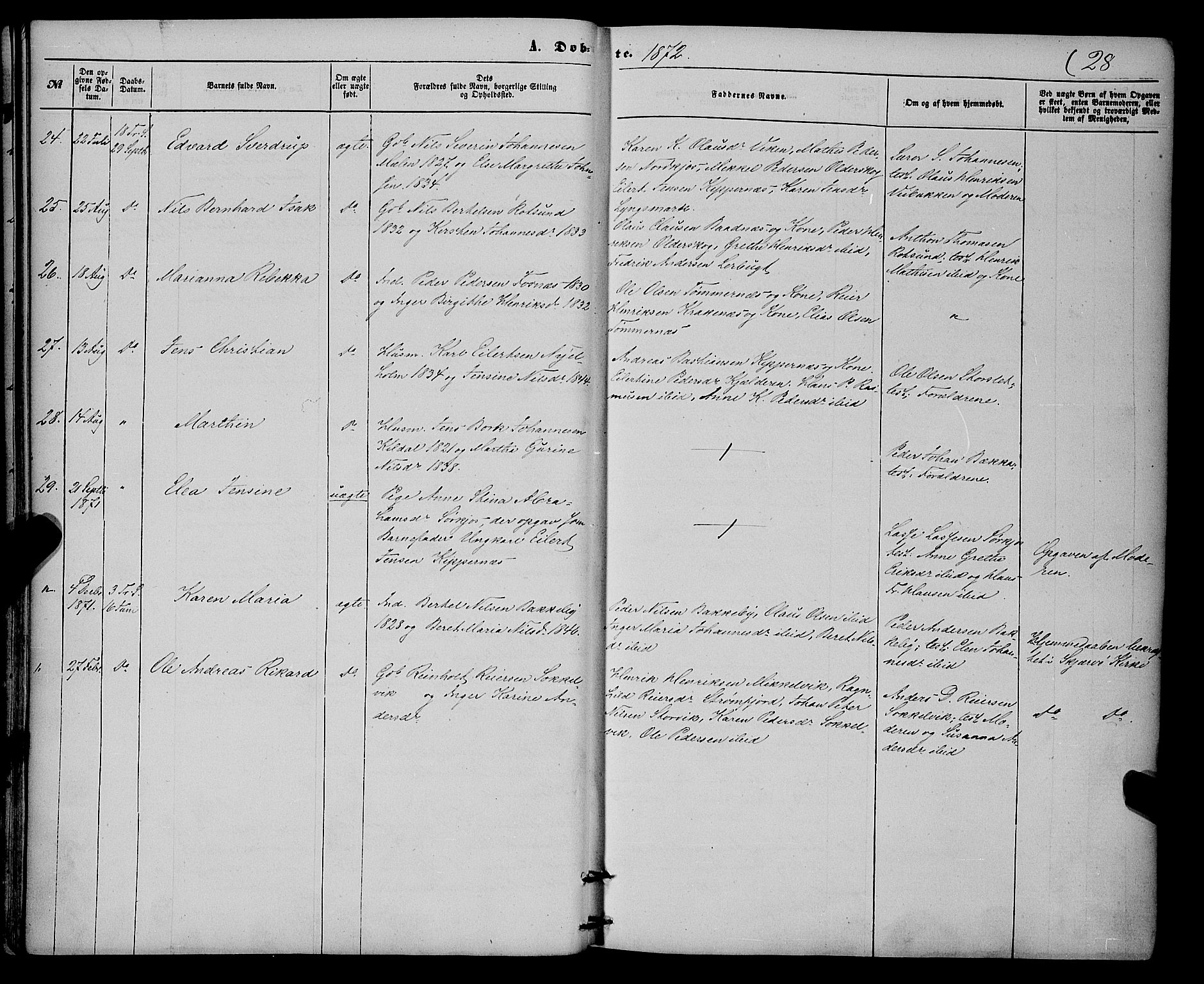 Skjervøy sokneprestkontor, SATØ/S-1300/H/Ha/Haa/L0013kirke: Ministerialbok nr. 13, 1863-1877, s. 28