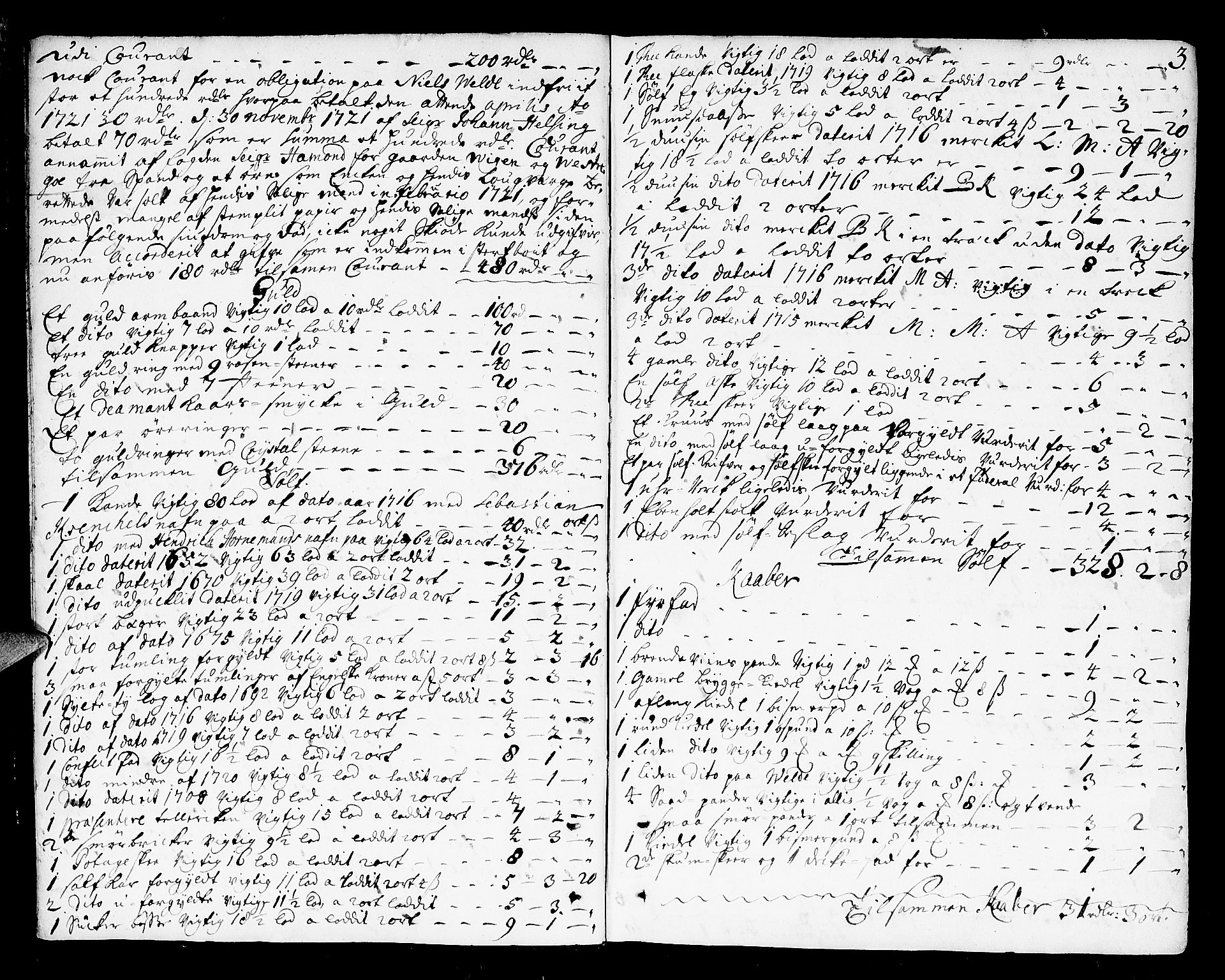 Innherad prosti, AV/SAT-A-6524/1/G/Gc/L0001: Skifteprotokoll, 1722-1735, s. 2b-3a