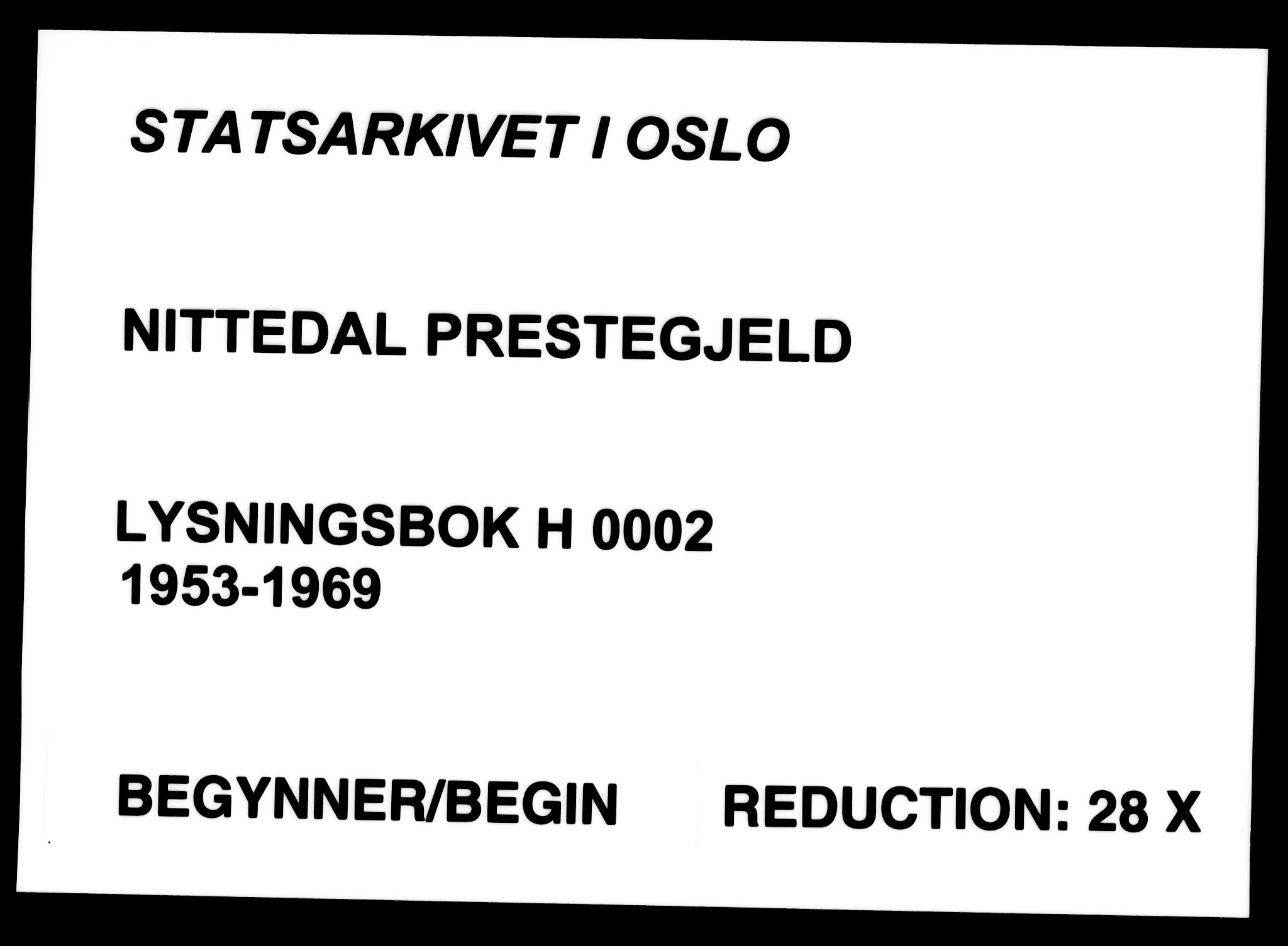 Nittedal prestekontor Kirkebøker, AV/SAO-A-10365a/H/Ha/L0002: Lysningsprotokoll nr. 2, 1953-1969