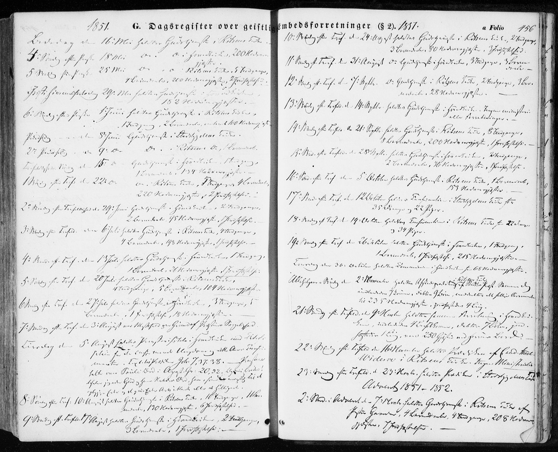 Ministerialprotokoller, klokkerbøker og fødselsregistre - Sør-Trøndelag, AV/SAT-A-1456/646/L0611: Ministerialbok nr. 646A09, 1848-1857, s. 456