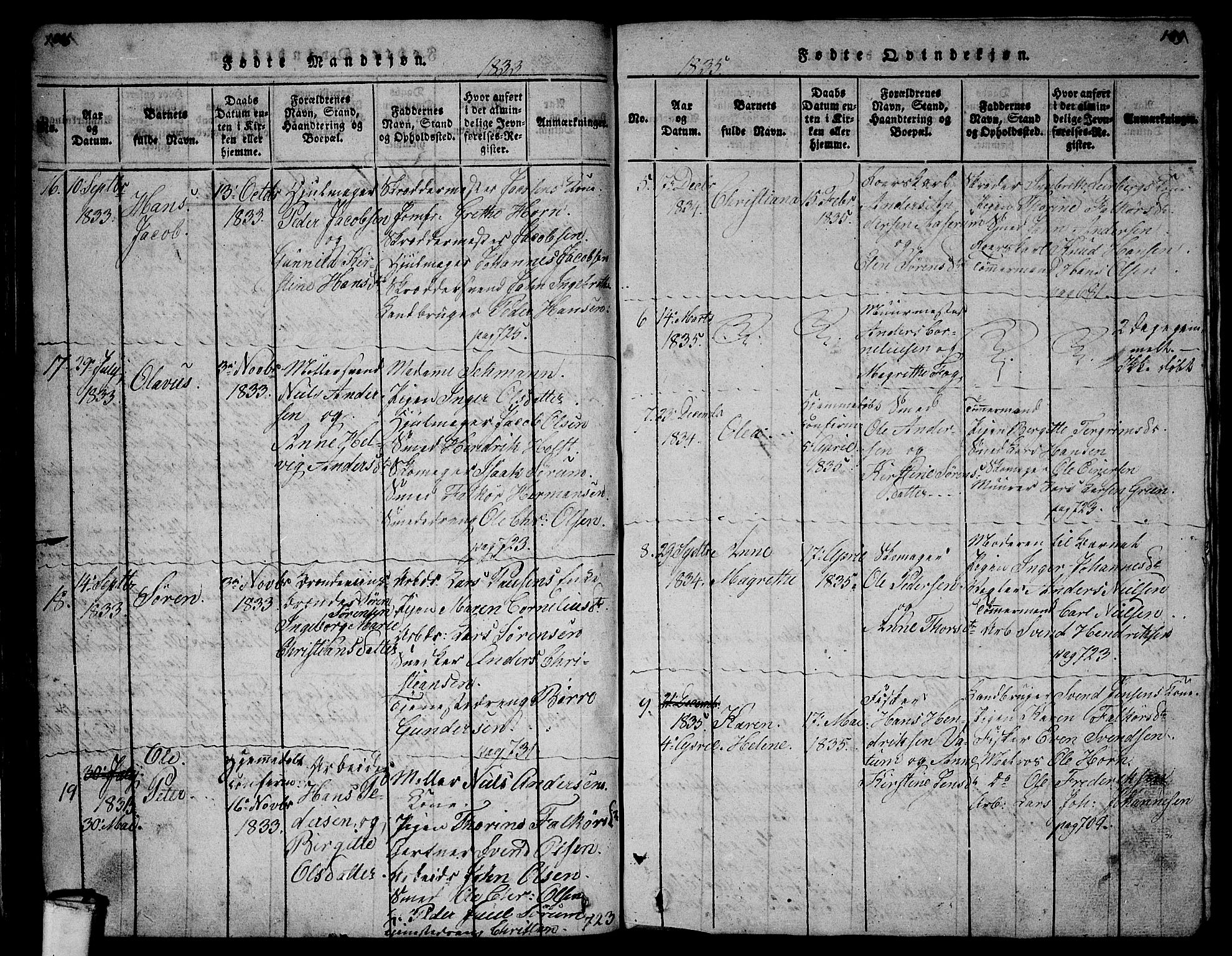 Larvik kirkebøker, AV/SAKO-A-352/G/Gb/L0001: Klokkerbok nr. II 1, 1818-1843, s. 108-109