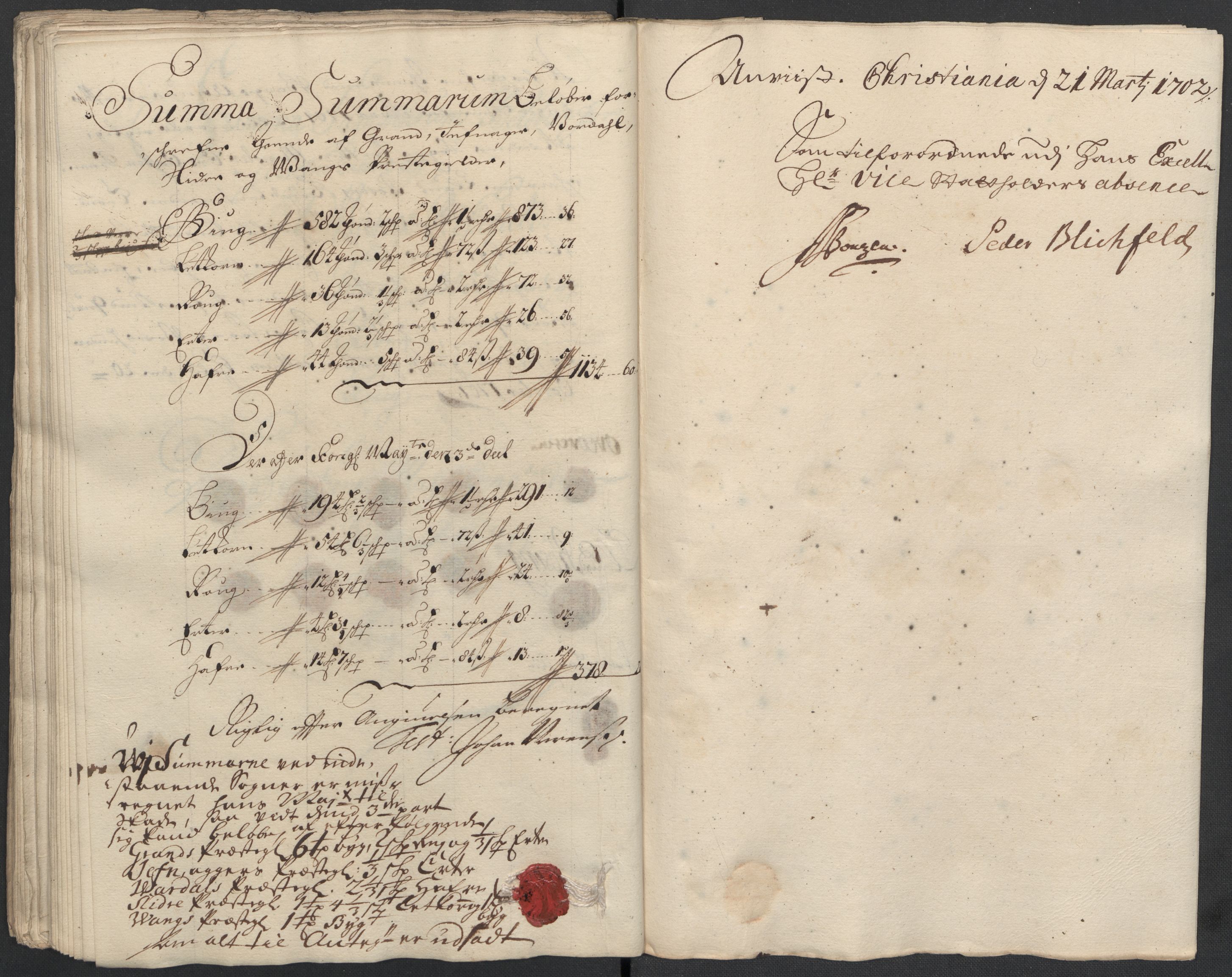Rentekammeret inntil 1814, Reviderte regnskaper, Fogderegnskap, RA/EA-4092/R18/L1299: Fogderegnskap Hadeland, Toten og Valdres, 1701, s. 297