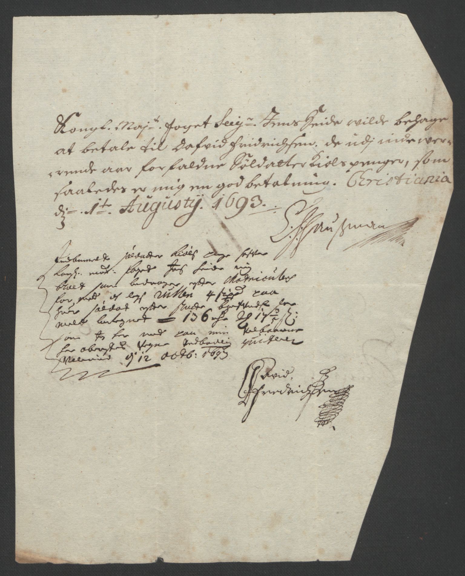 Rentekammeret inntil 1814, Reviderte regnskaper, Fogderegnskap, RA/EA-4092/R09/L0437: Fogderegnskap Follo, 1692-1693, s. 412