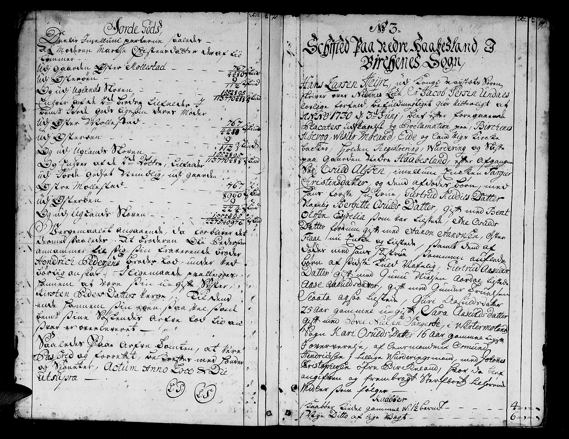 Nedenes sorenskriveri før 1824, AV/SAK-1221-0007/H/Hc/L0014: Skifteprotokoll med register nr 11, 1730-1731, s. 6b-7a