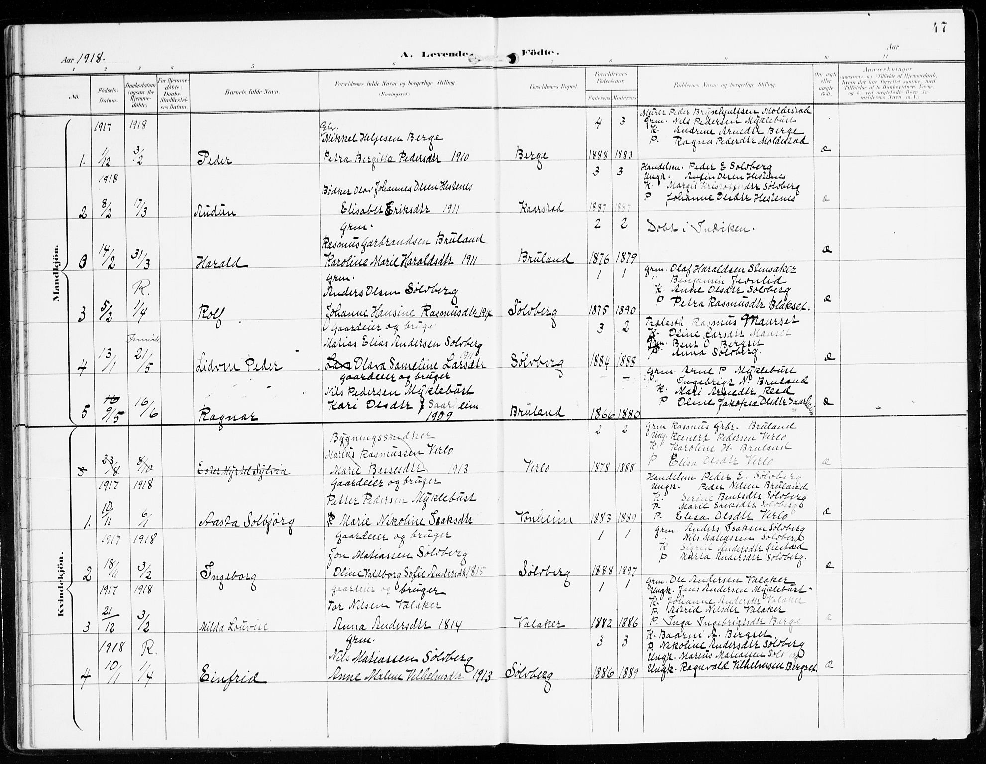 Innvik sokneprestembete, AV/SAB-A-80501: Ministerialbok nr. D 2, 1900-1921, s. 47