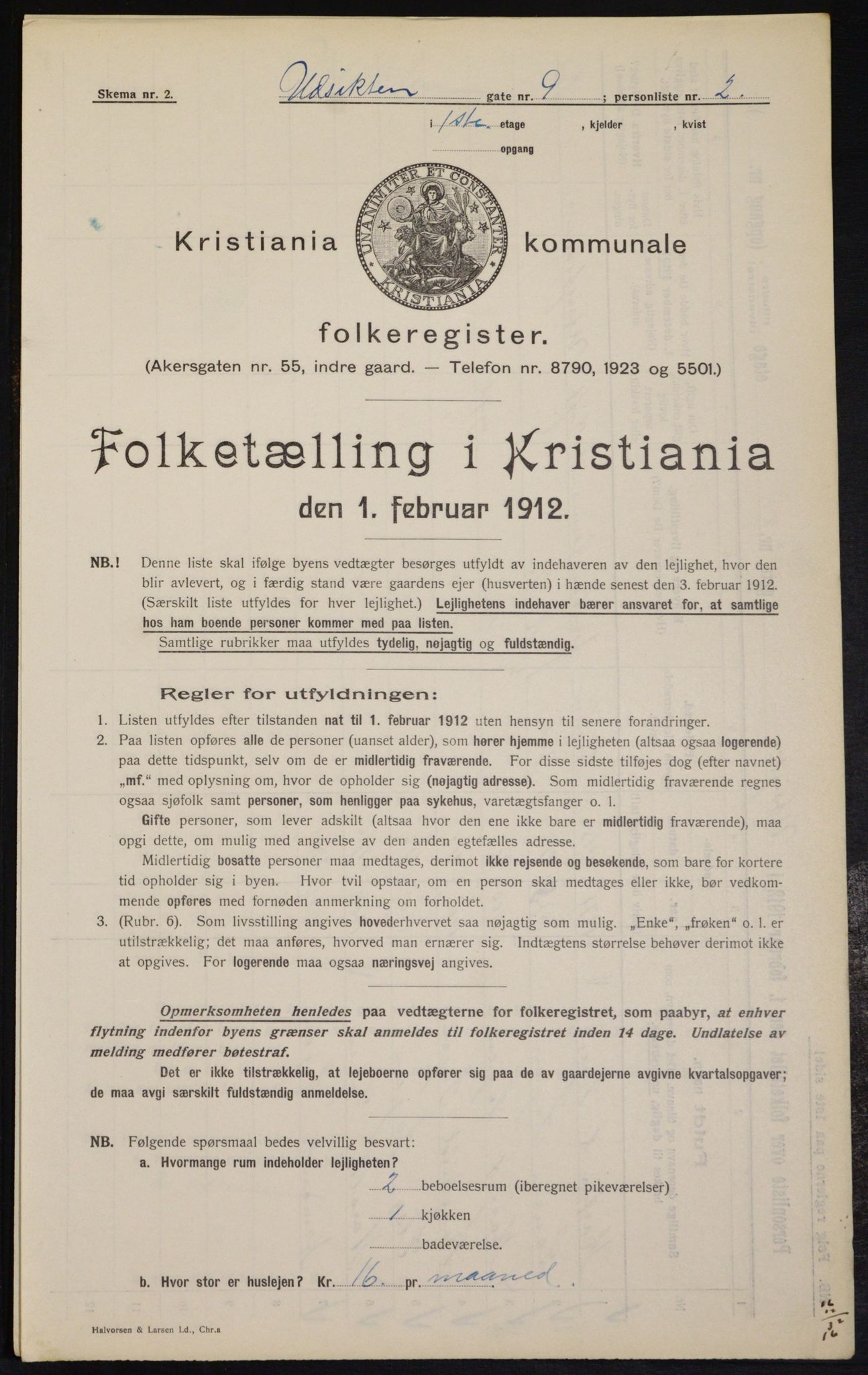 OBA, Kommunal folketelling 1.2.1912 for Kristiania, 1912, s. 121353