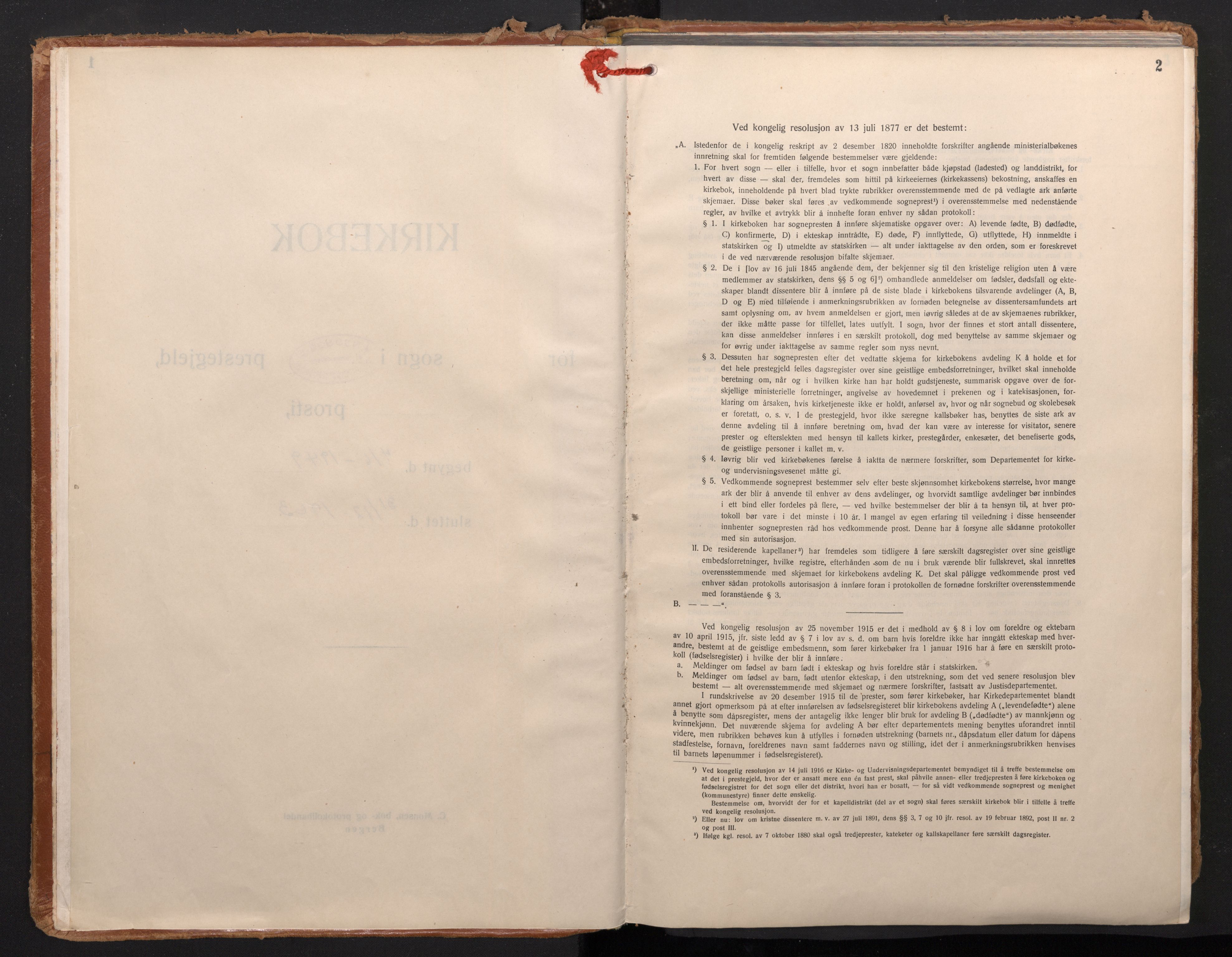 Johanneskirken sokneprestembete, SAB/A-76001/H/Haa/L0015: Ministerialbok nr. D 4, 1949-1963, s. 1b-2a
