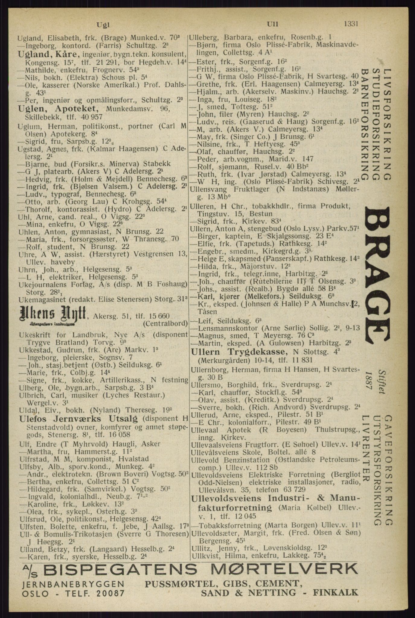 Kristiania/Oslo adressebok, PUBL/-, 1933, s. 1331