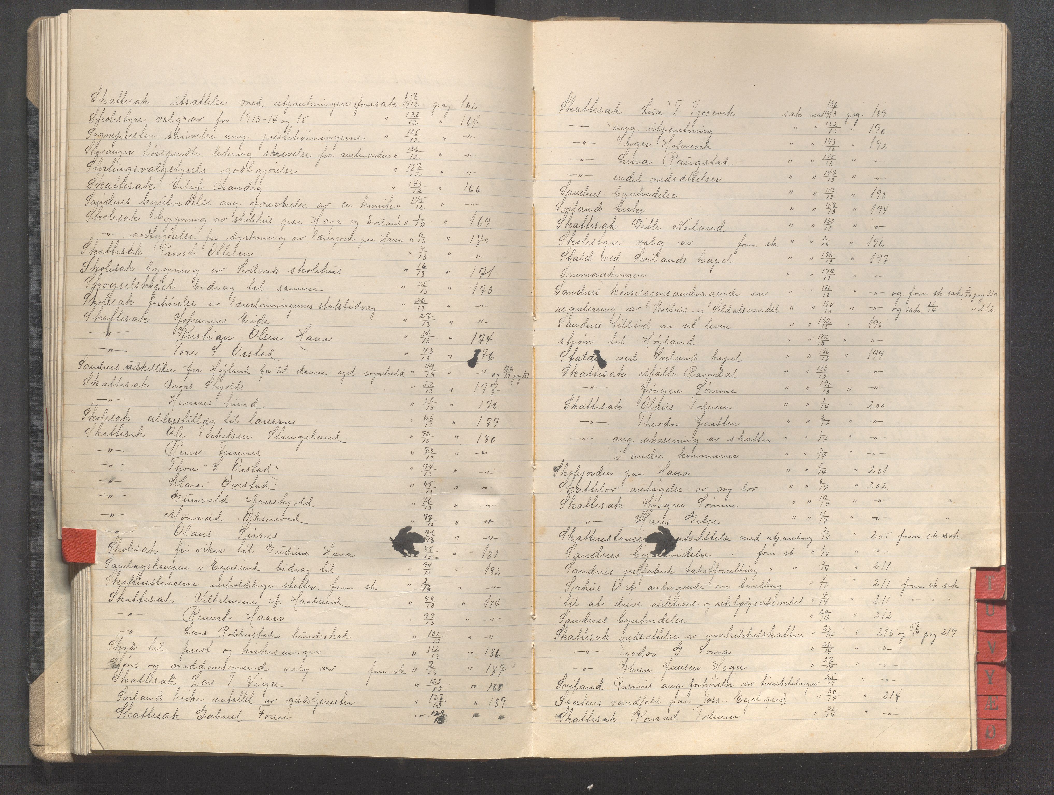 Høyland kommune - Formannskapet, IKAR/K-100046/A/Ae/L0001: Register, 1912-1920, s. 57