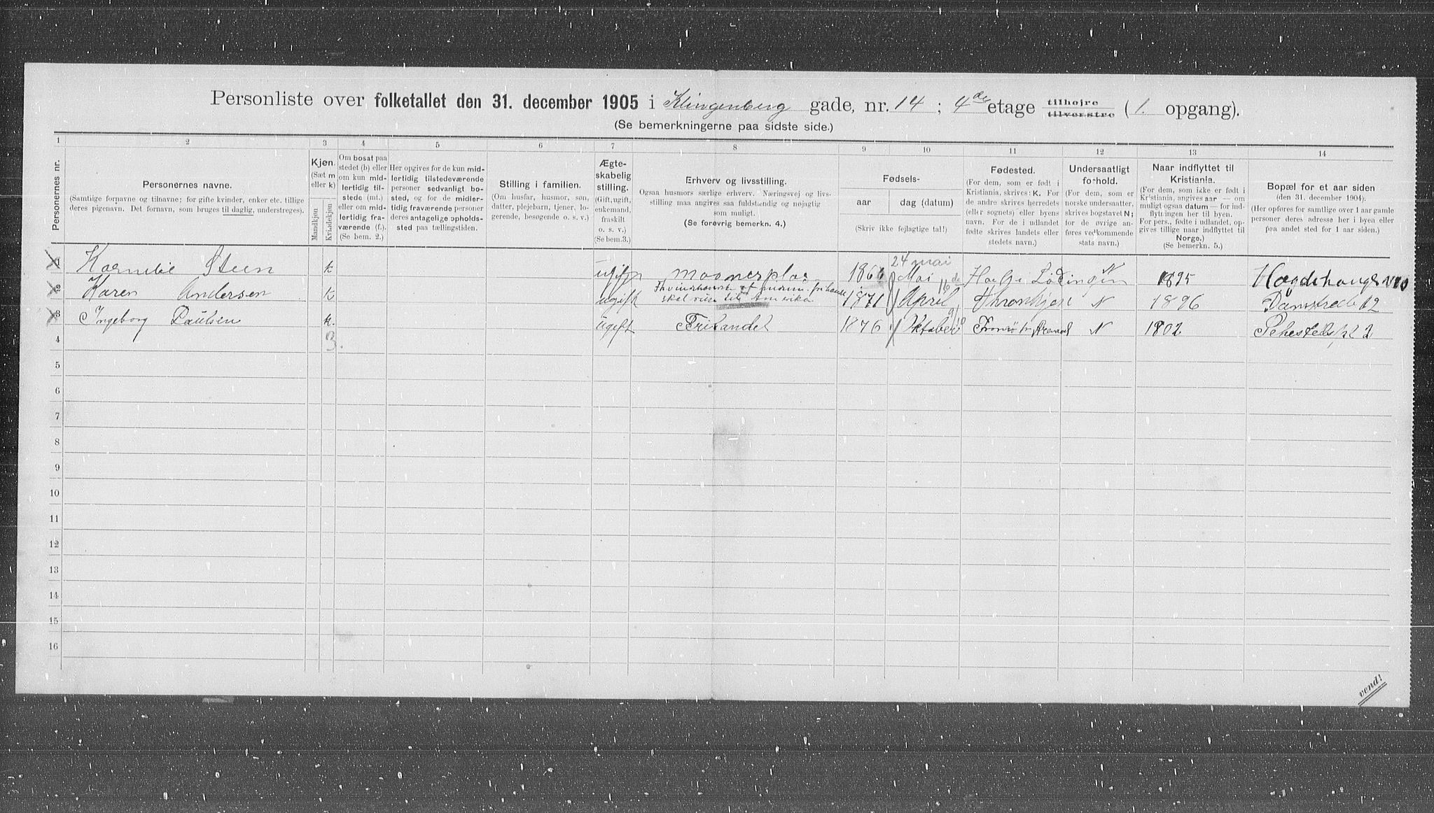 OBA, Kommunal folketelling 31.12.1905 for Kristiania kjøpstad, 1905, s. 27349