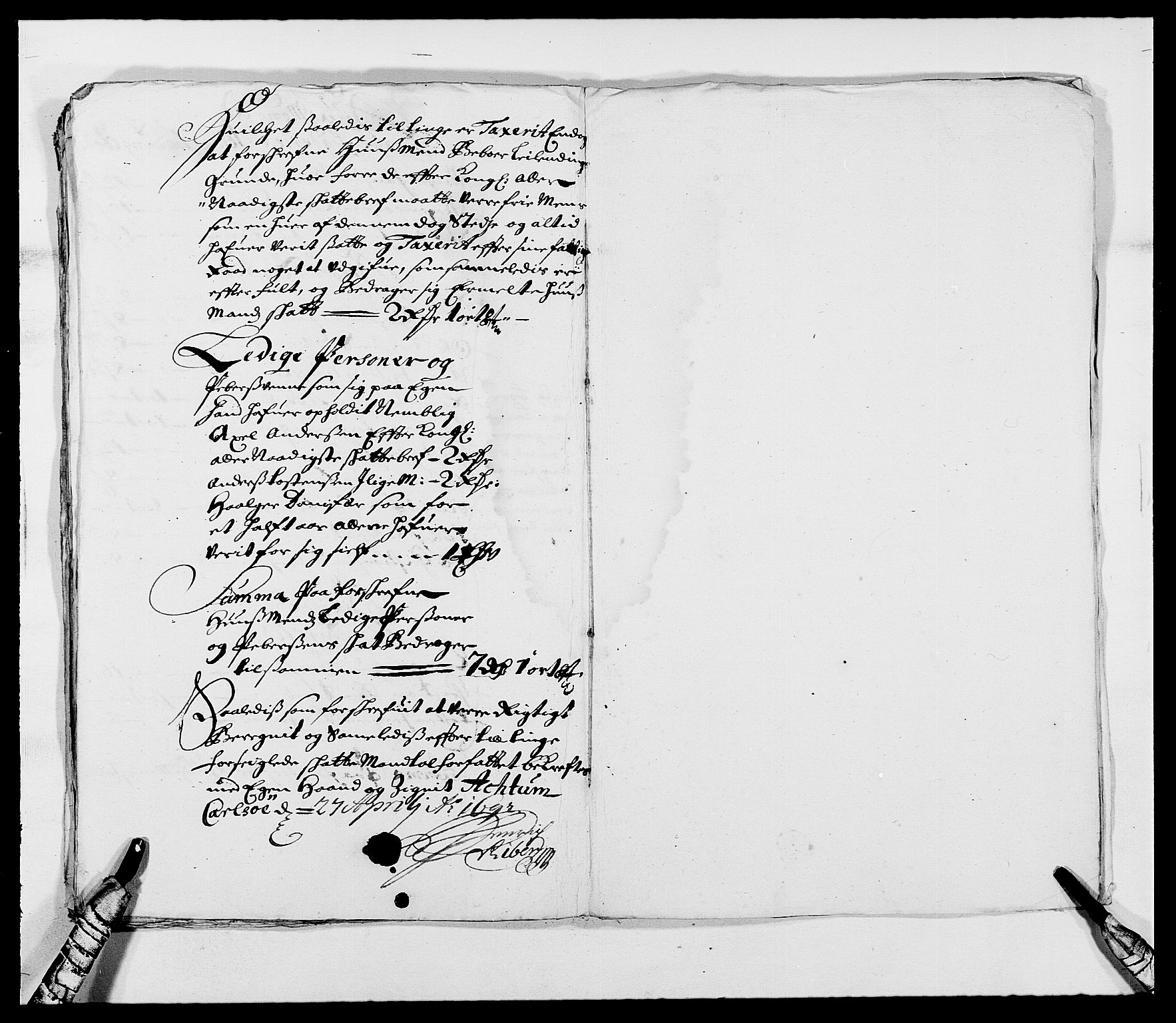 Rentekammeret inntil 1814, Reviderte regnskaper, Fogderegnskap, RA/EA-4092/R68/L4751: Fogderegnskap Senja og Troms, 1690-1693, s. 124