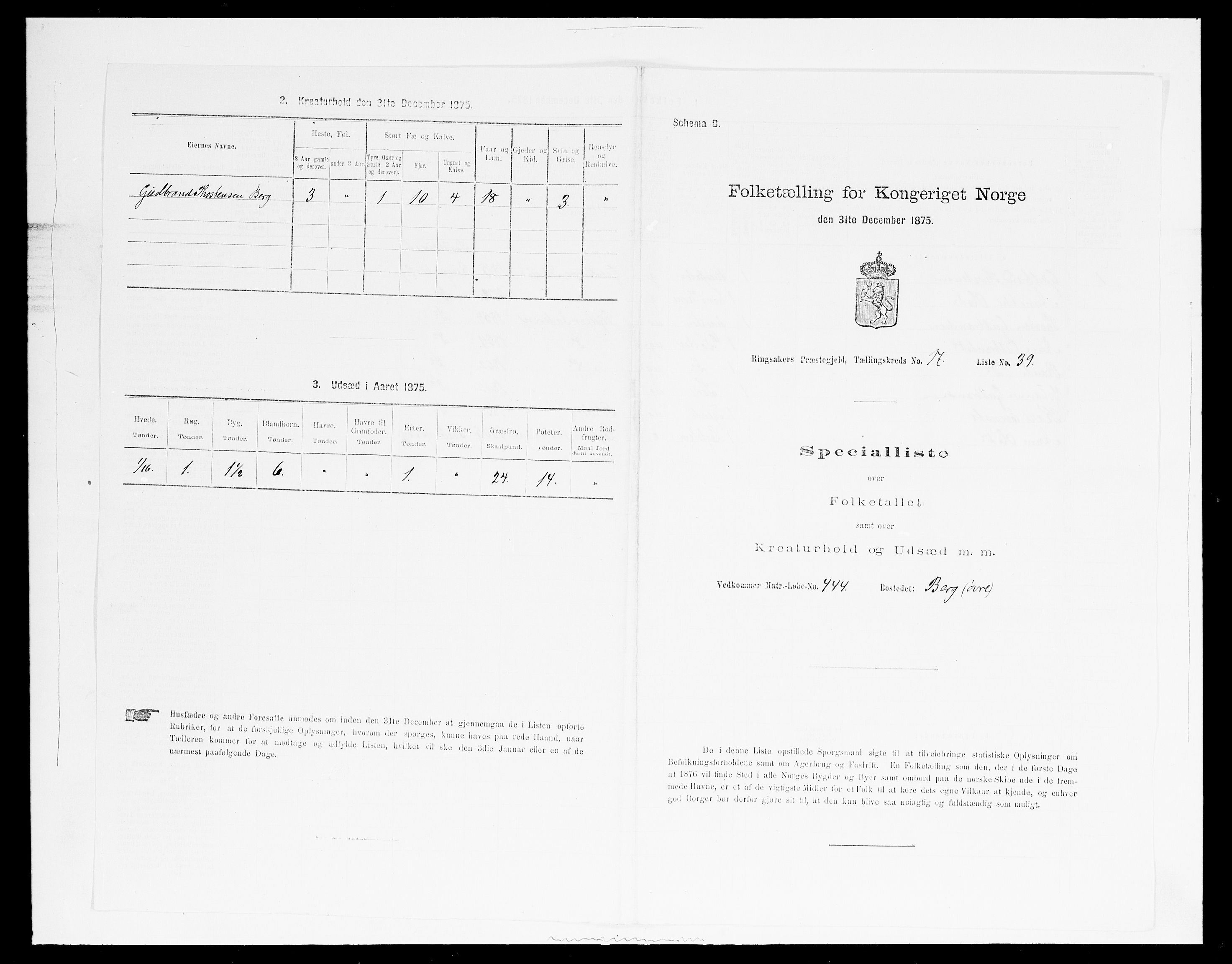 SAH, Folketelling 1875 for 0412P Ringsaker prestegjeld, 1875, s. 3470