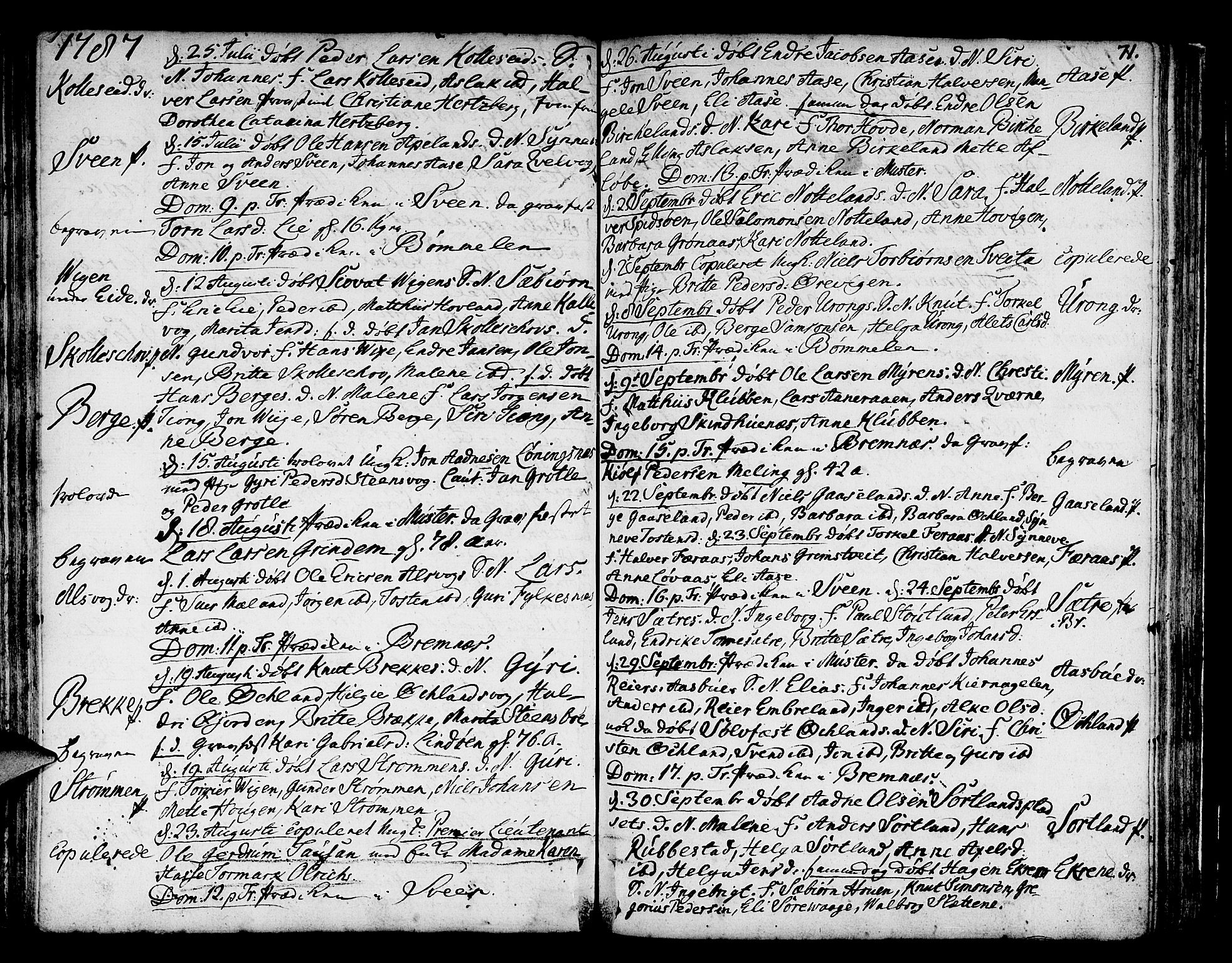 Finnås sokneprestembete, AV/SAB-A-99925/H/Ha/Haa/Haaa/L0003: Ministerialbok nr. A 3, 1765-1803, s. 71
