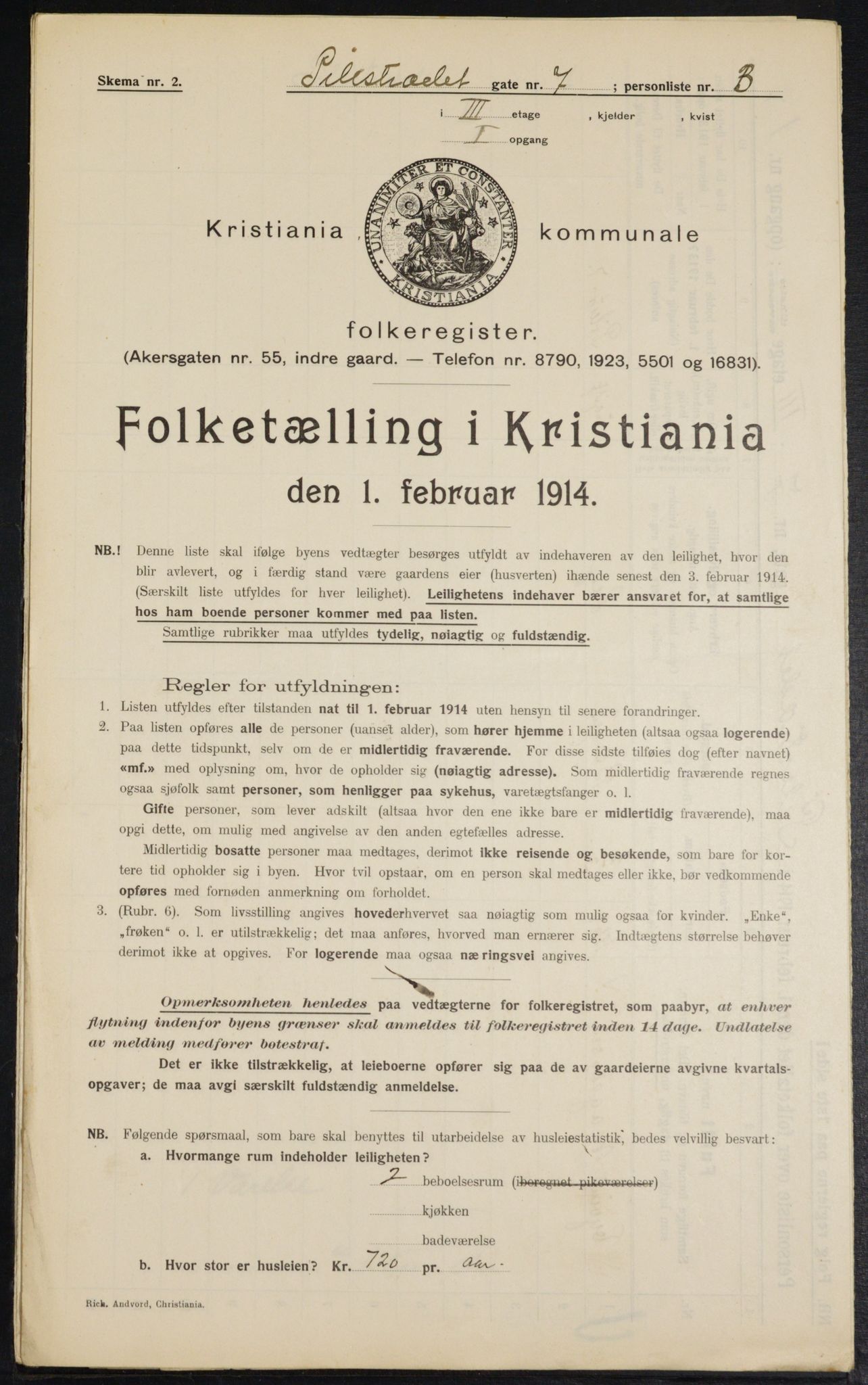 OBA, Kommunal folketelling 1.2.1914 for Kristiania, 1914, s. 78880