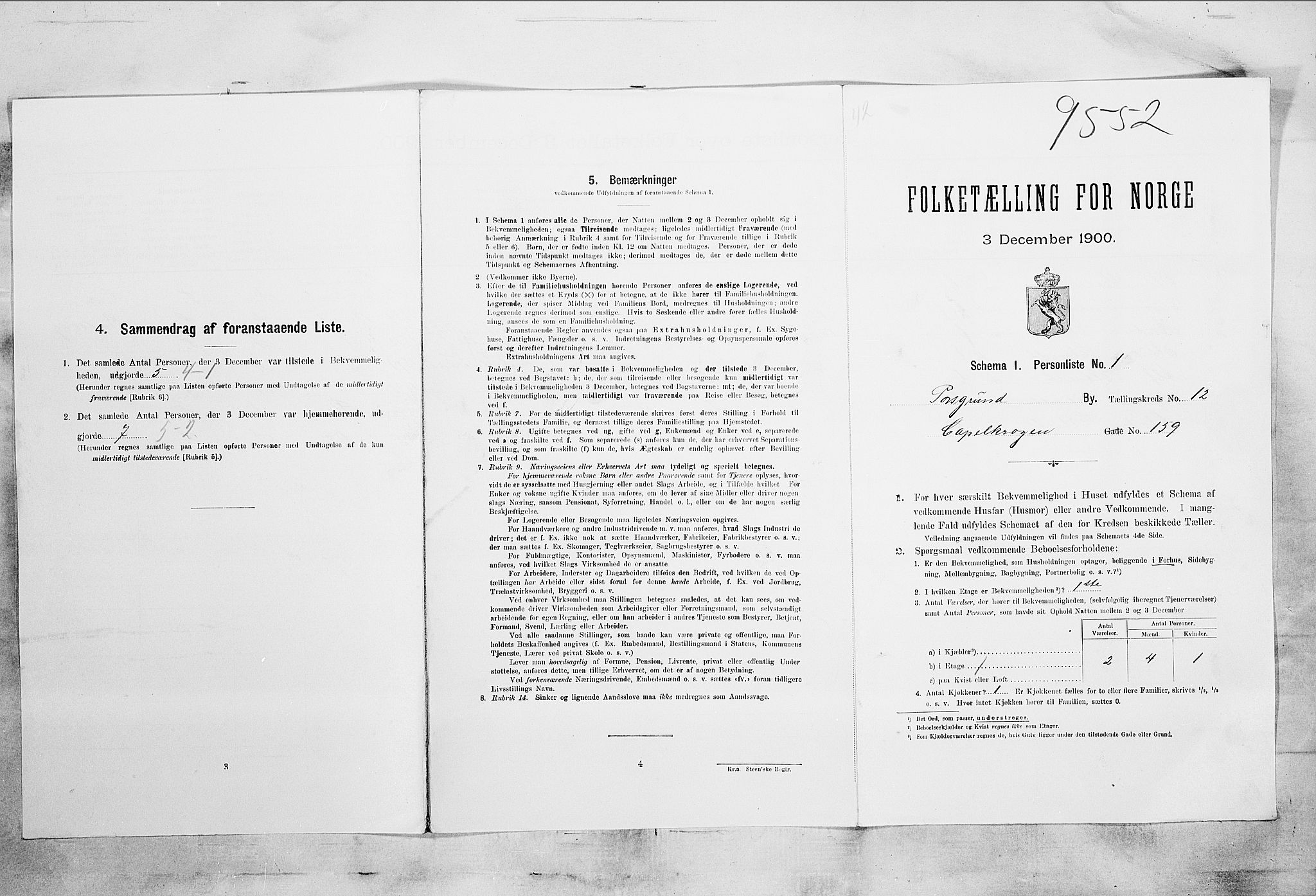 SAKO, Folketelling 1900 for 0805 Porsgrunn kjøpstad, 1900, s. 2330