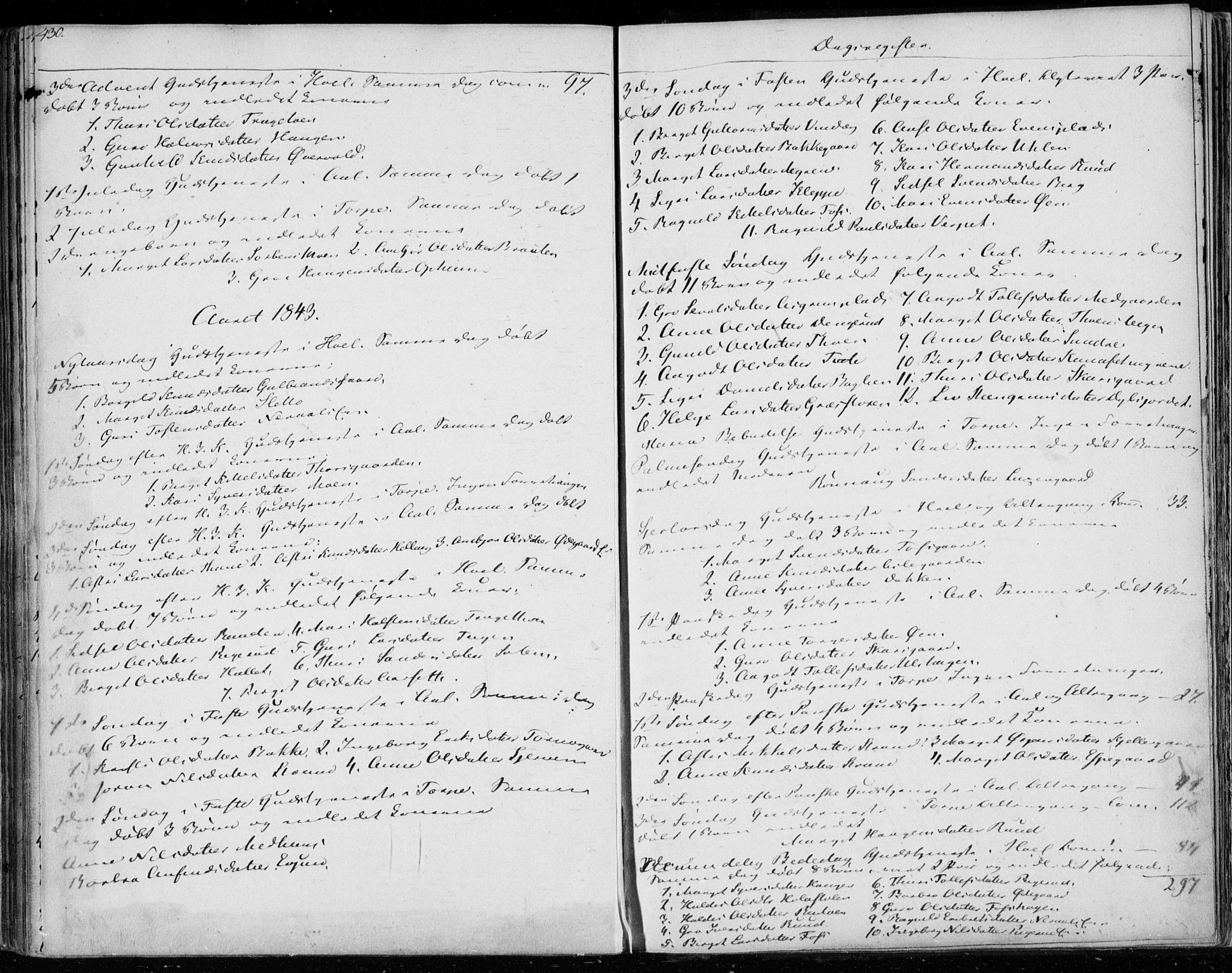 Ål kirkebøker, AV/SAKO-A-249/F/Fa/L0005: Ministerialbok nr. I 5, 1825-1848, s. 430