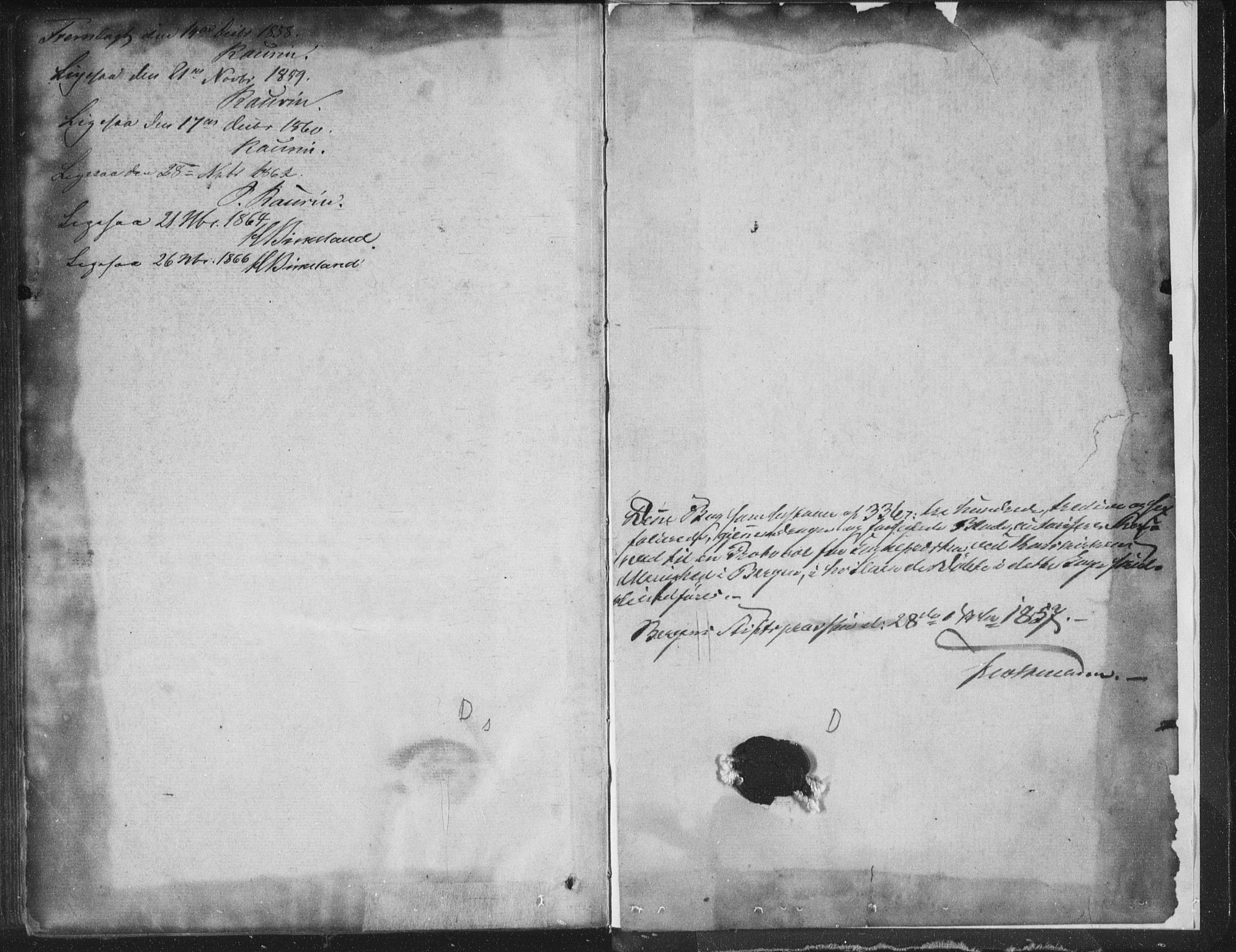 Korskirken sokneprestembete, SAB/A-76101/H/Haa/L0018: Ministerialbok nr. B 4, 1857-1866