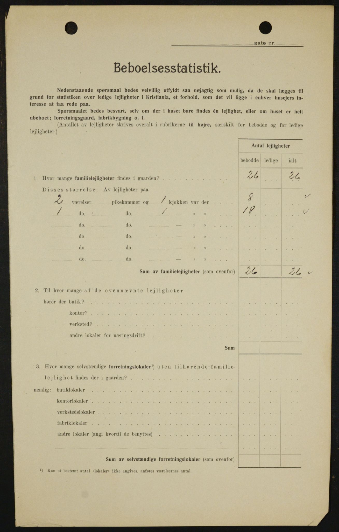 OBA, Kommunal folketelling 1.2.1909 for Kristiania kjøpstad, 1909, s. 25919