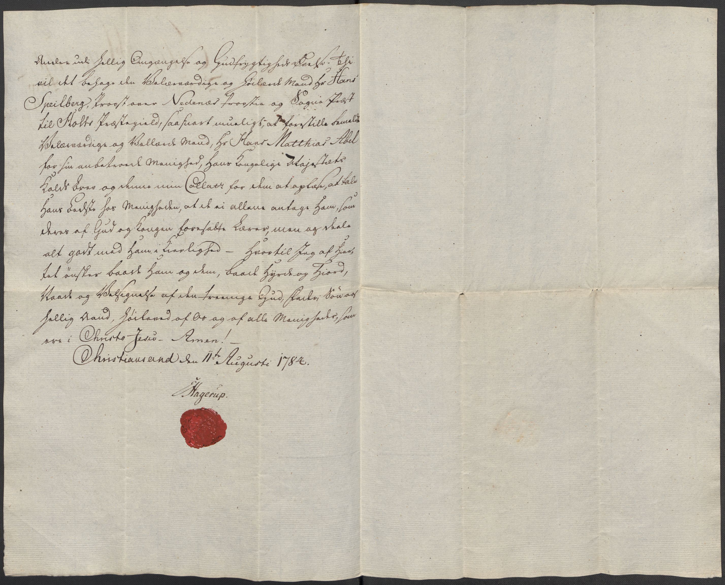 Riksarkivets diplomsamling, RA/EA-5965/F15/L0030: Prestearkiv - Aust-Agder, 1641-1812, s. 144