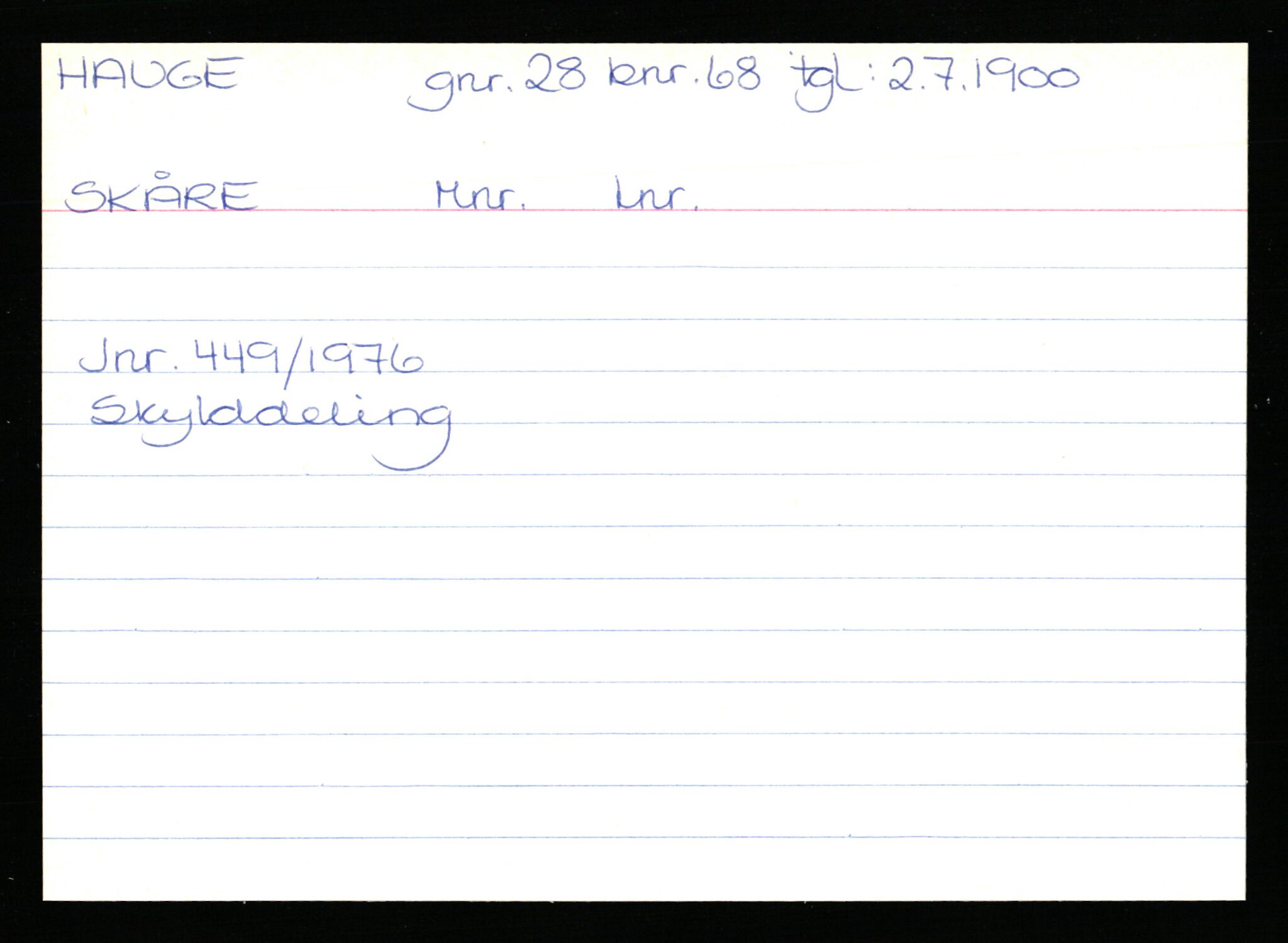Statsarkivet i Stavanger, AV/SAST-A-101971/03/Y/Yk/L0015: Registerkort sortert etter gårdsnavn: Haneberg - Haugland nedre, 1750-1930, s. 466
