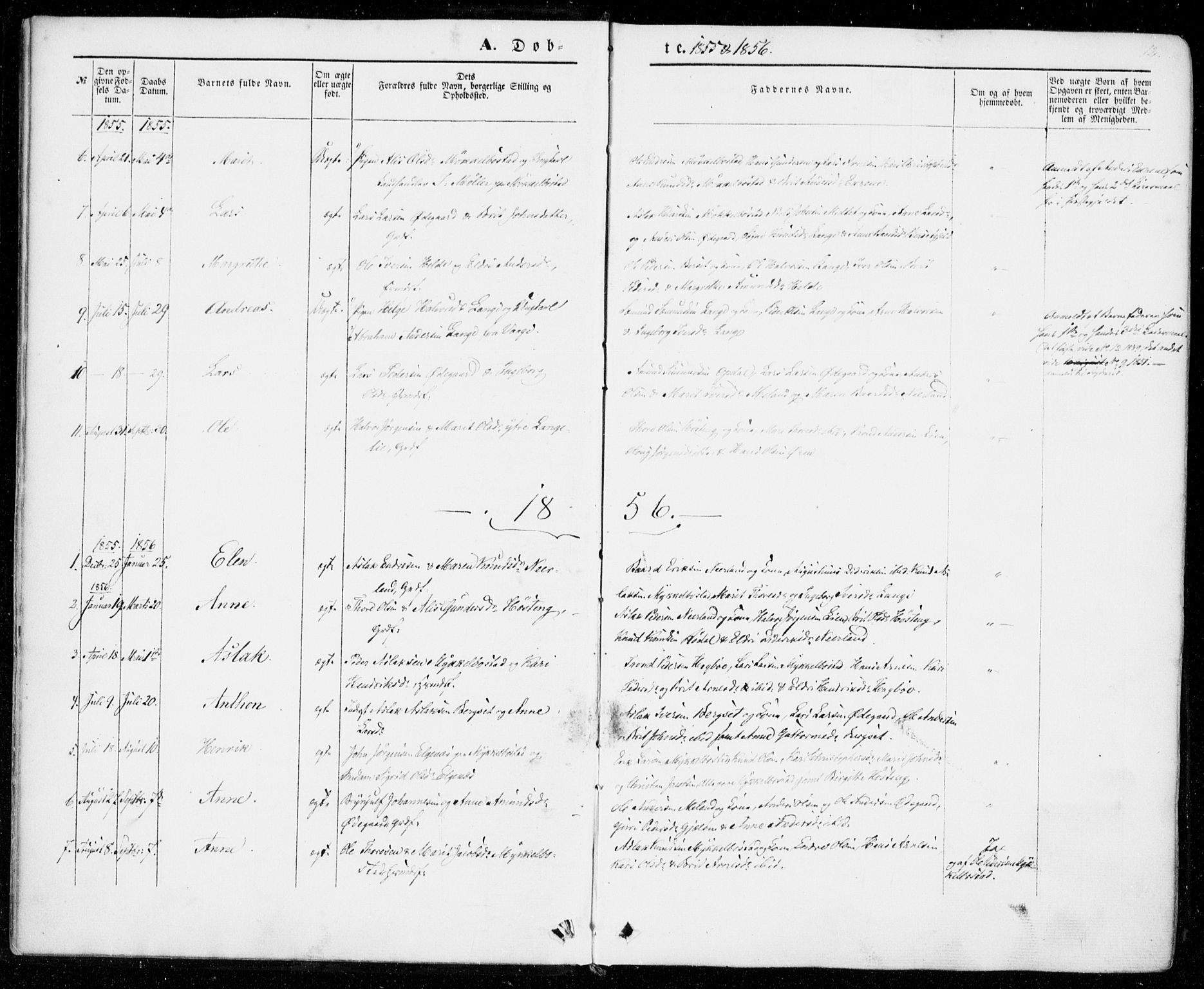 Ministerialprotokoller, klokkerbøker og fødselsregistre - Møre og Romsdal, SAT/A-1454/554/L0643: Ministerialbok nr. 554A01, 1846-1879, s. 12