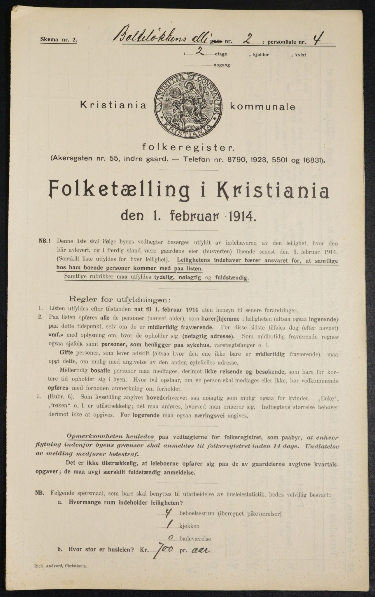 OBA, Kommunal folketelling 1.2.1914 for Kristiania, 1914, s. 7602