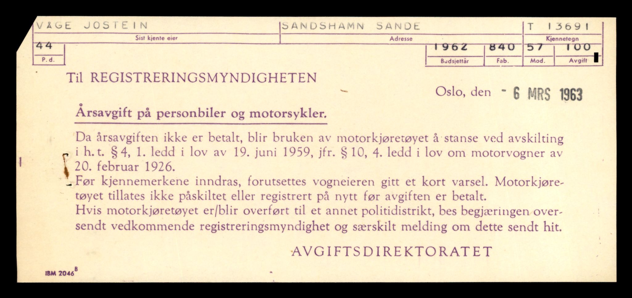 Møre og Romsdal vegkontor - Ålesund trafikkstasjon, AV/SAT-A-4099/F/Fe/L0040: Registreringskort for kjøretøy T 13531 - T 13709, 1927-1998, s. 2743