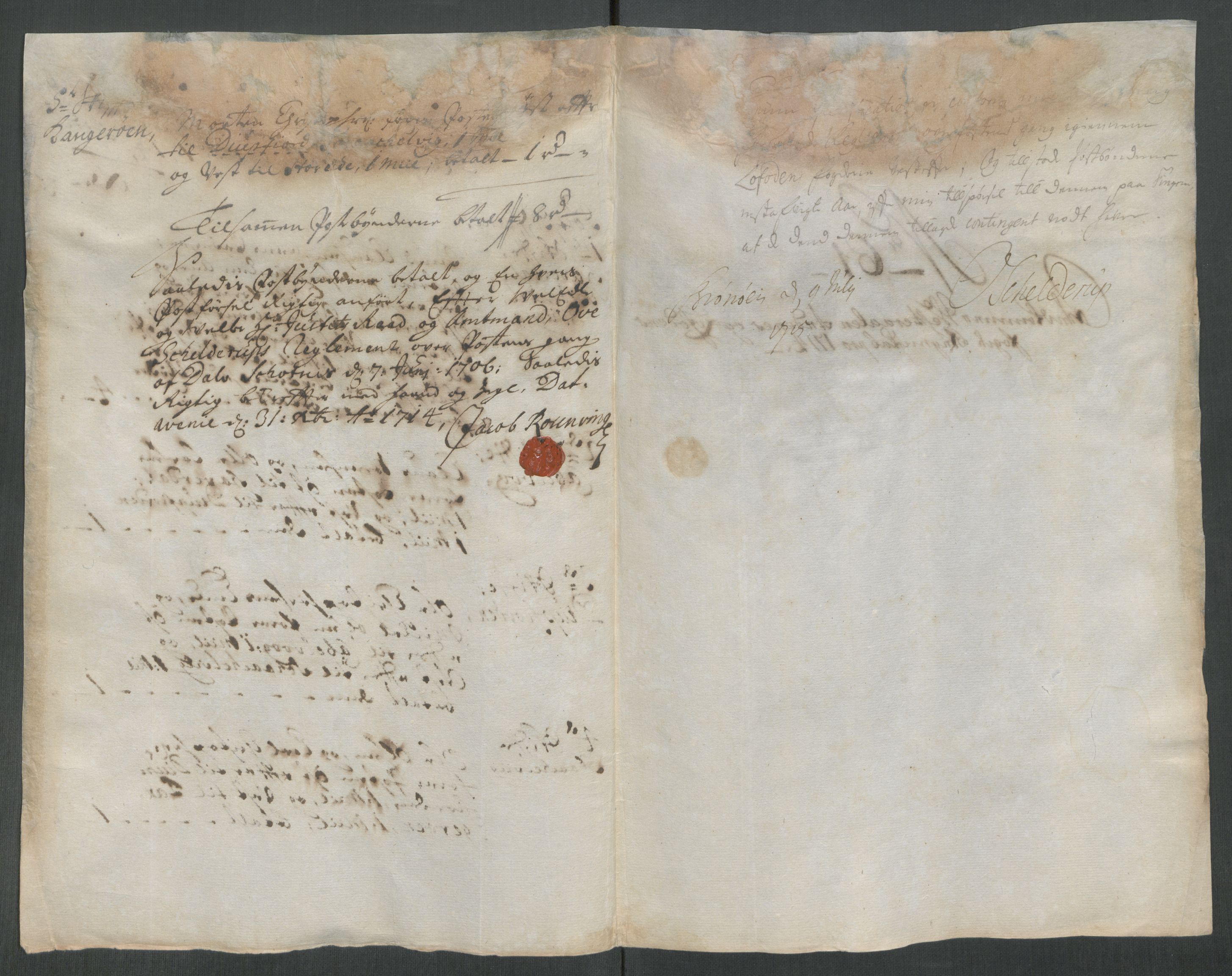 Rentekammeret inntil 1814, Reviderte regnskaper, Fogderegnskap, AV/RA-EA-4092/R67/L4680: Fogderegnskap Vesterålen, Andenes og Lofoten, 1714, s. 279