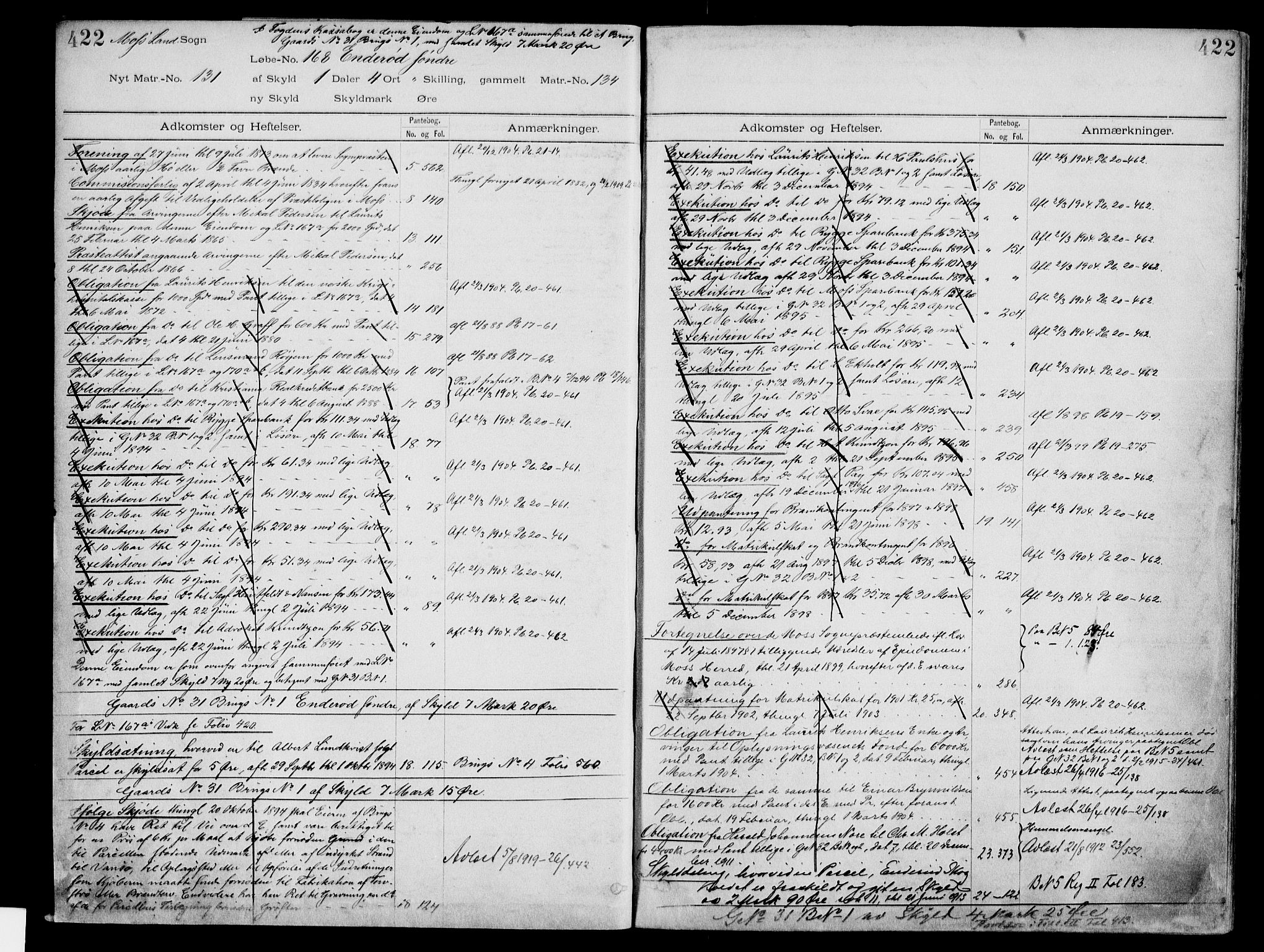 Moss sorenskriveri, SAO/A-10168: Panteregister nr. IV 3b, 1769-1926, s. 422