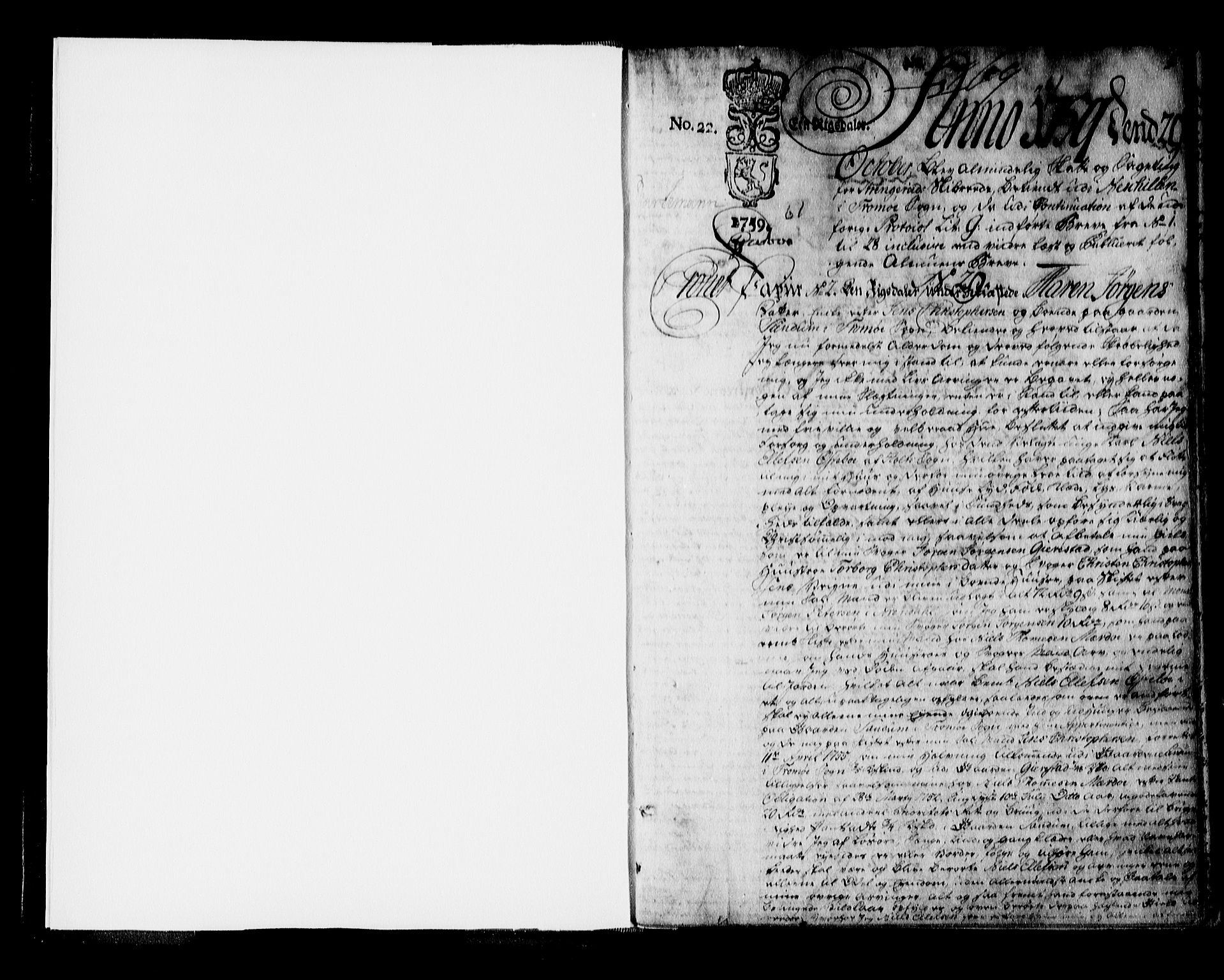 Nedenes sorenskriveri før 1824, SAK/1221-0007/G/Gb/L0010: Pantebok nr. 10, 1759-1764, s. 1
