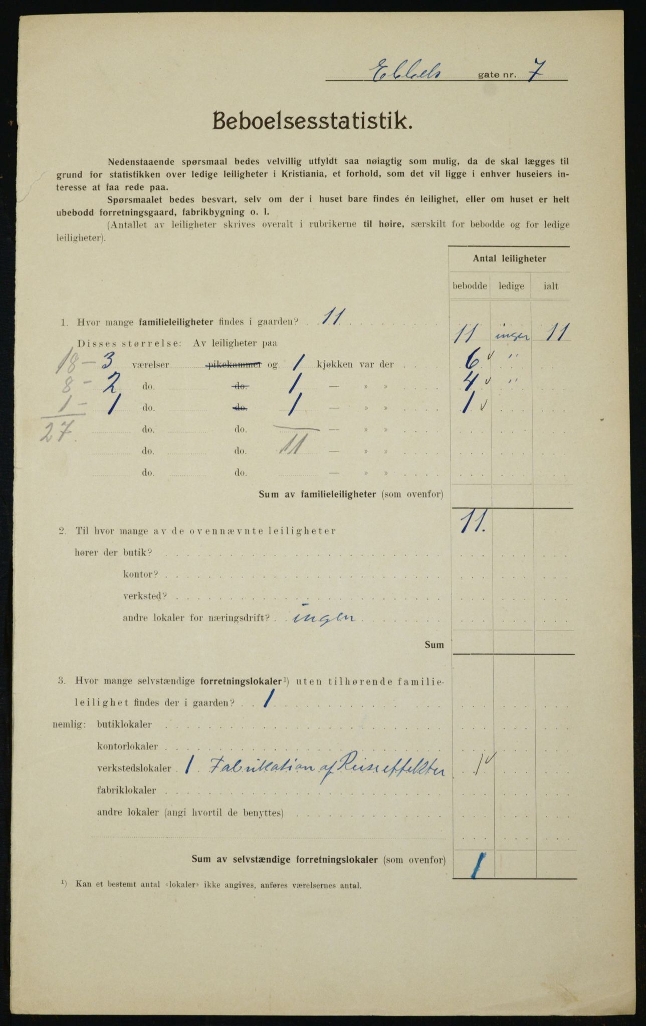 OBA, Kommunal folketelling 1.2.1910 for Kristiania, 1910, s. 17258