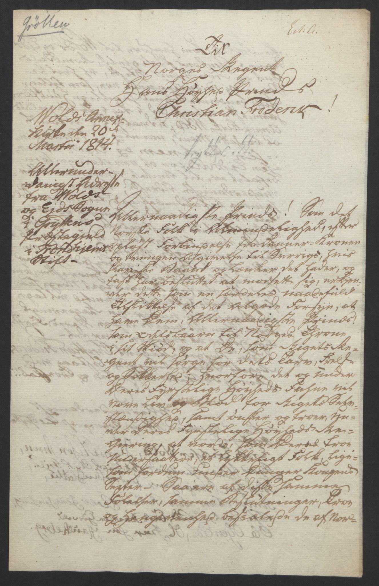 Statsrådssekretariatet, AV/RA-S-1001/D/Db/L0008: Fullmakter for Eidsvollsrepresentantene i 1814. , 1814, s. 375