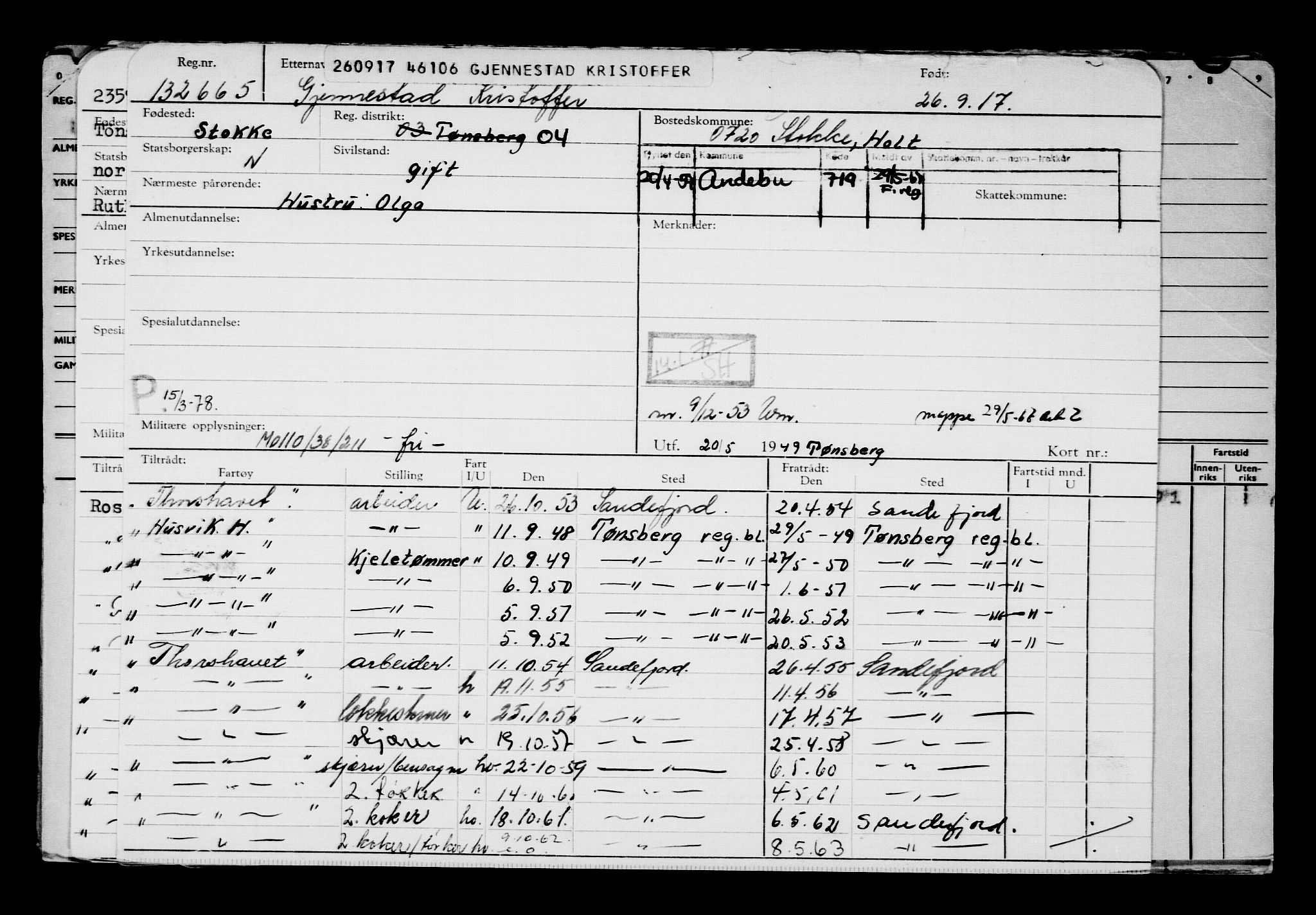 Direktoratet for sjømenn, AV/RA-S-3545/G/Gb/L0152: Hovedkort, 1917, s. 149