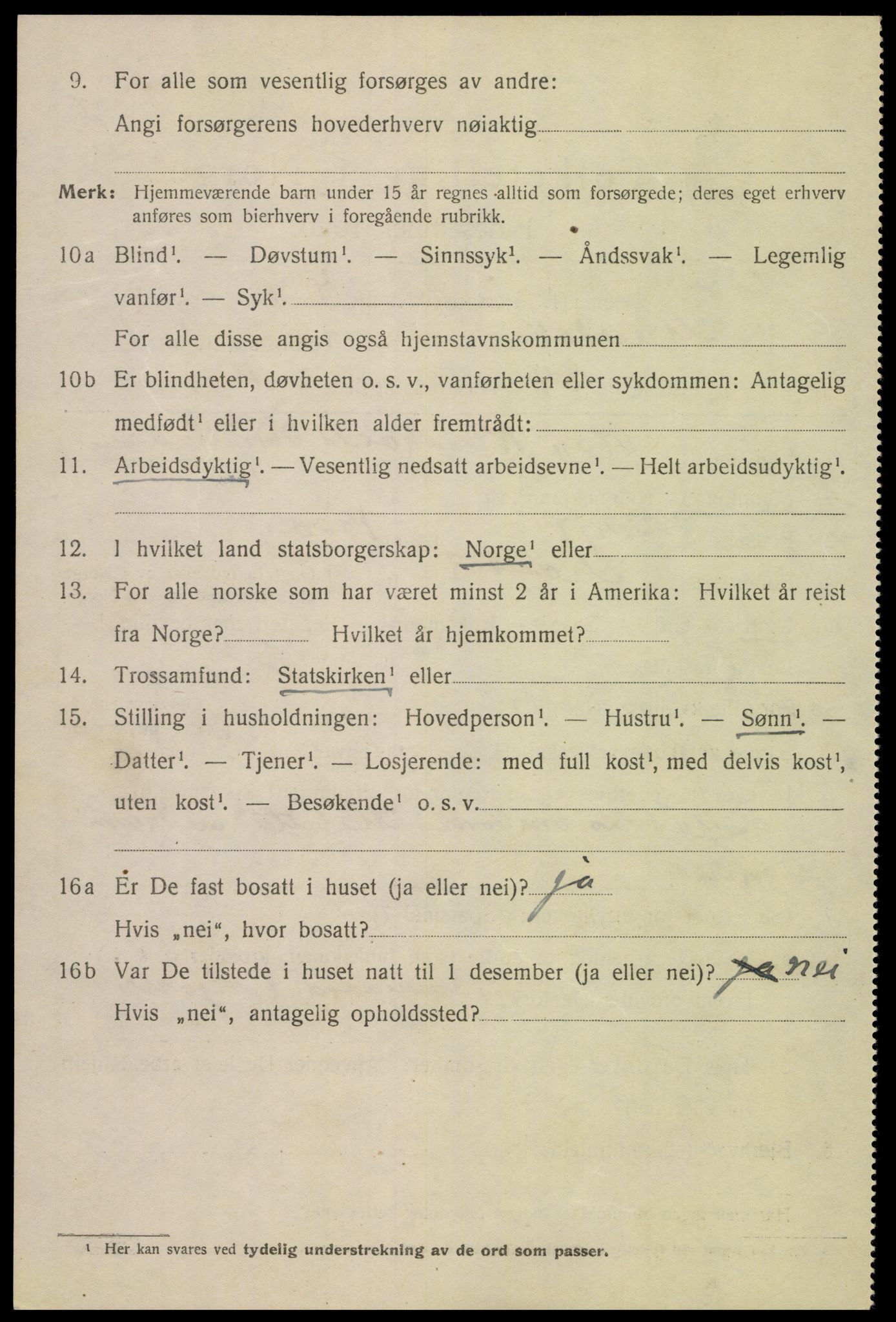 SAK, Folketelling 1920 for 1002 Mandal ladested, 1920, s. 4106