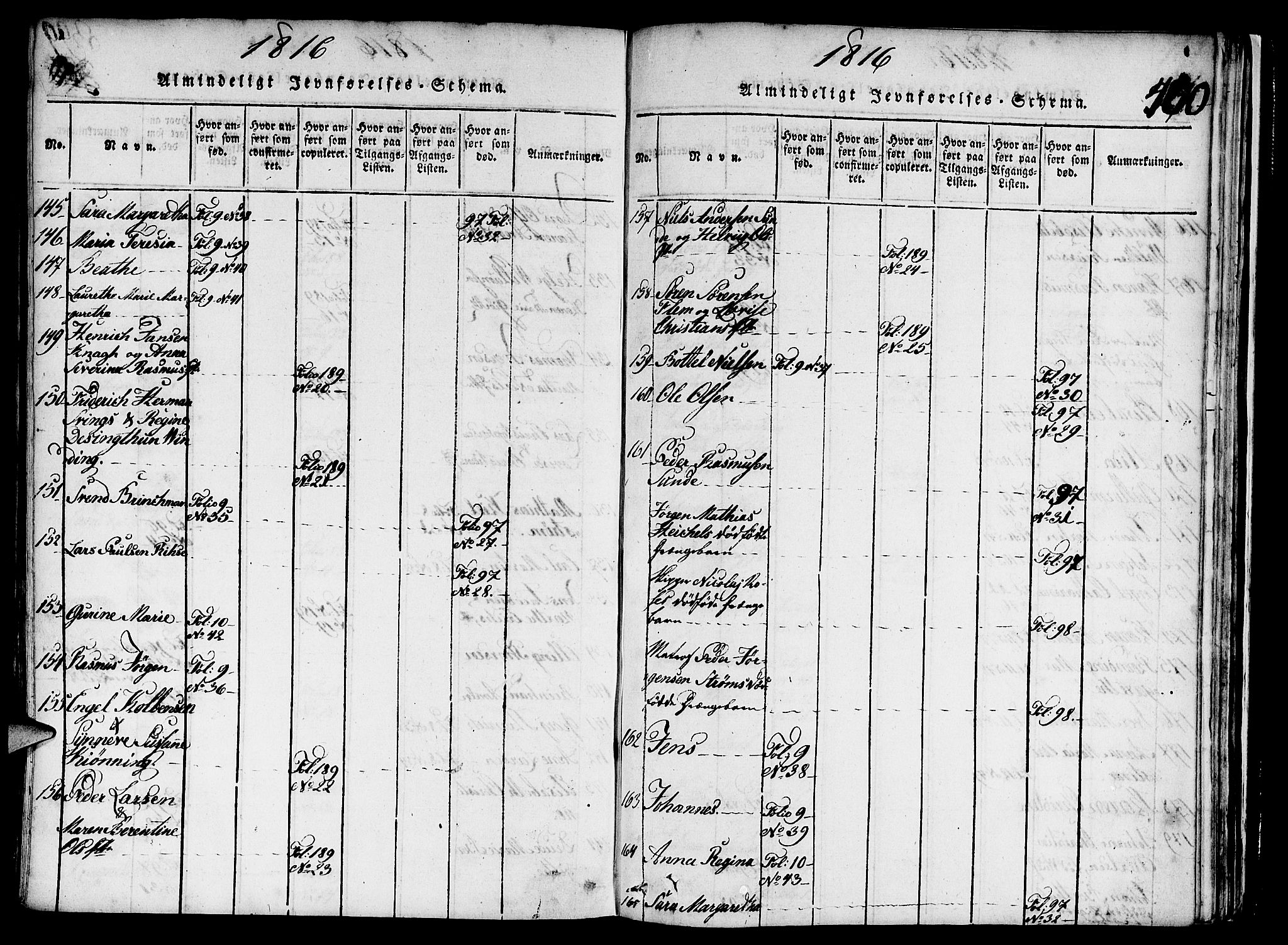 Nykirken Sokneprestembete, AV/SAB-A-77101/H/Haa/L0011: Ministerialbok nr. A 11, 1816-1821, s. 400