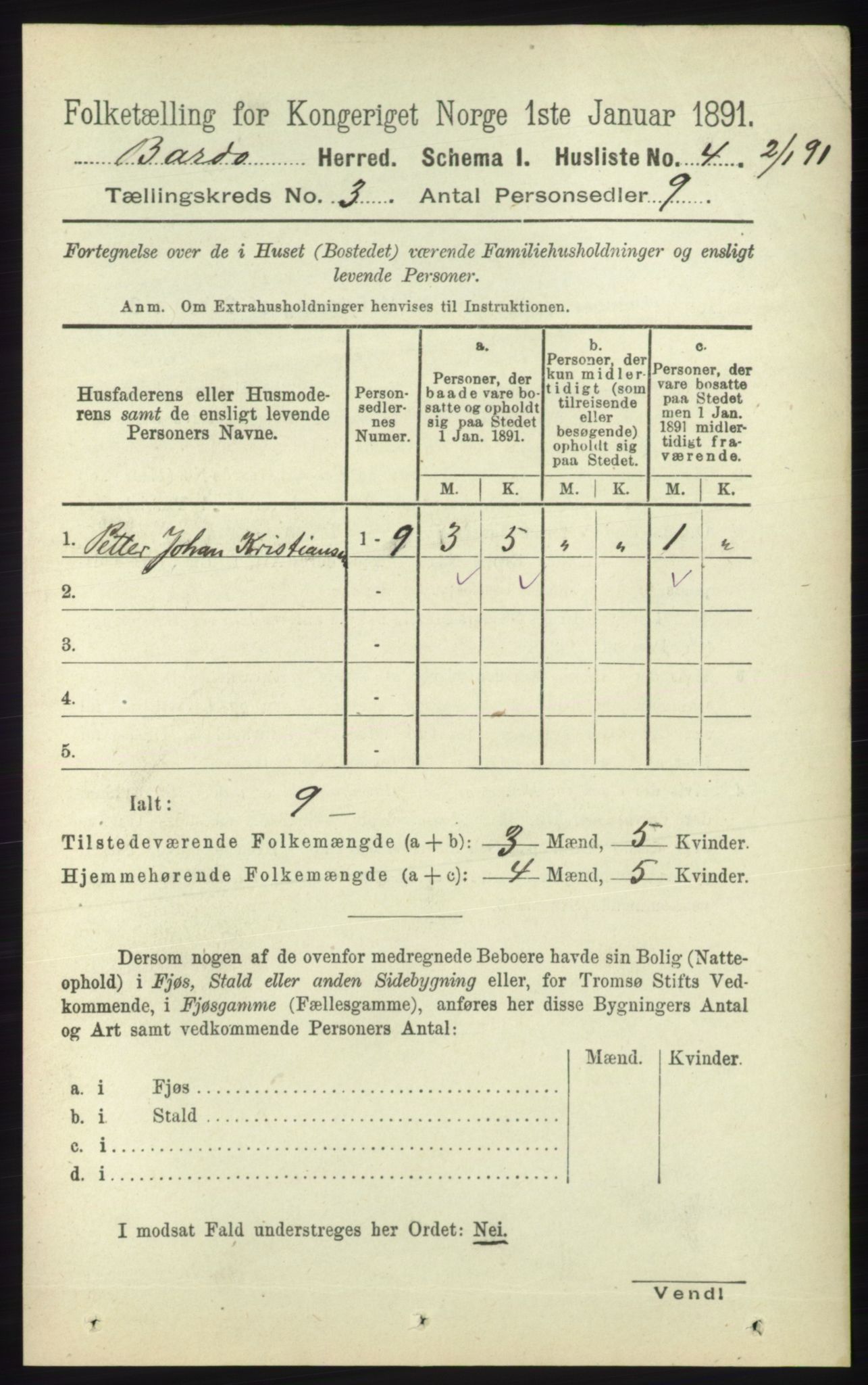 RA, Folketelling 1891 for 1922 Bardu herred, 1891, s. 863