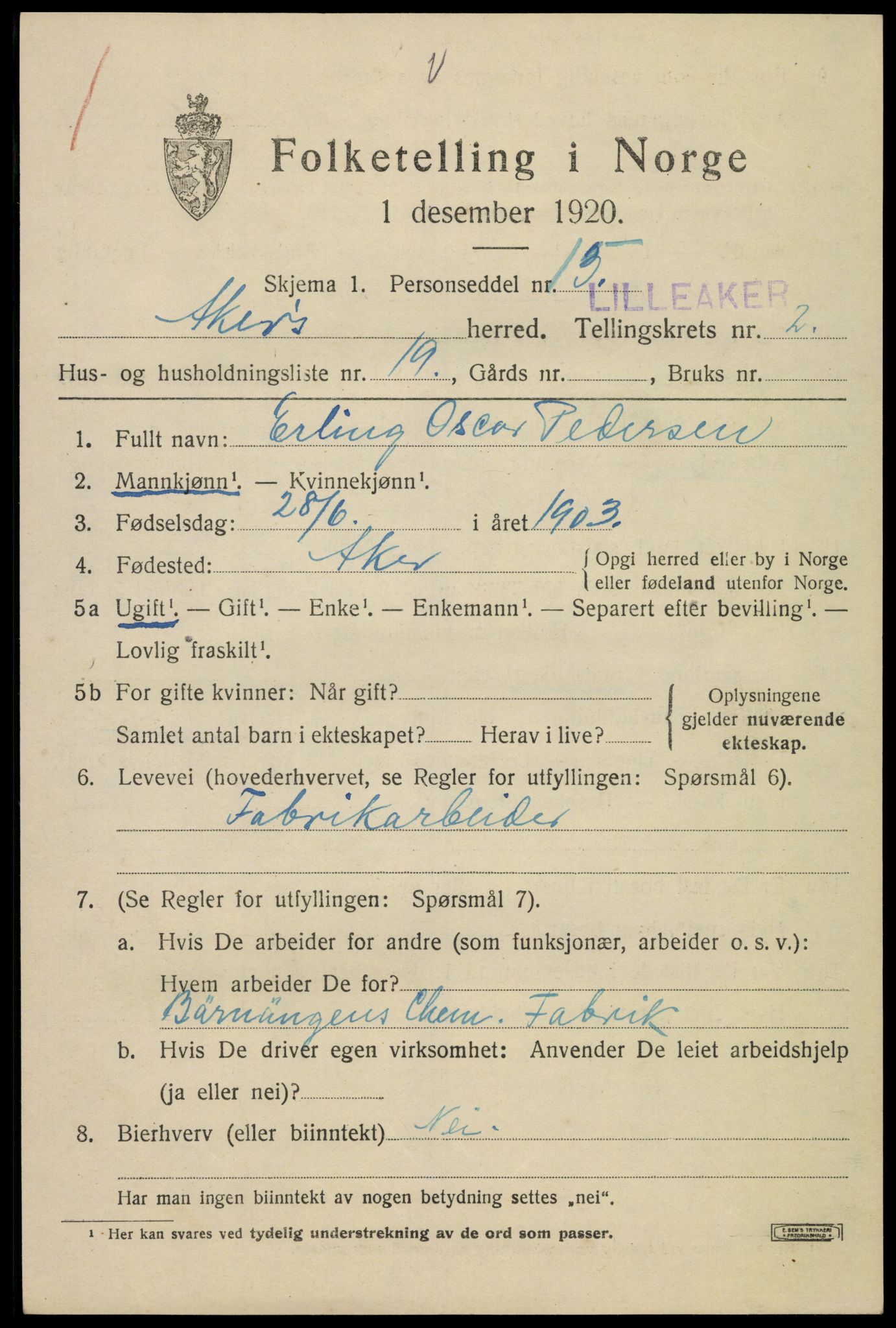 SAO, Folketelling 1920 for 0218 Aker herred, 1920, s. 18544