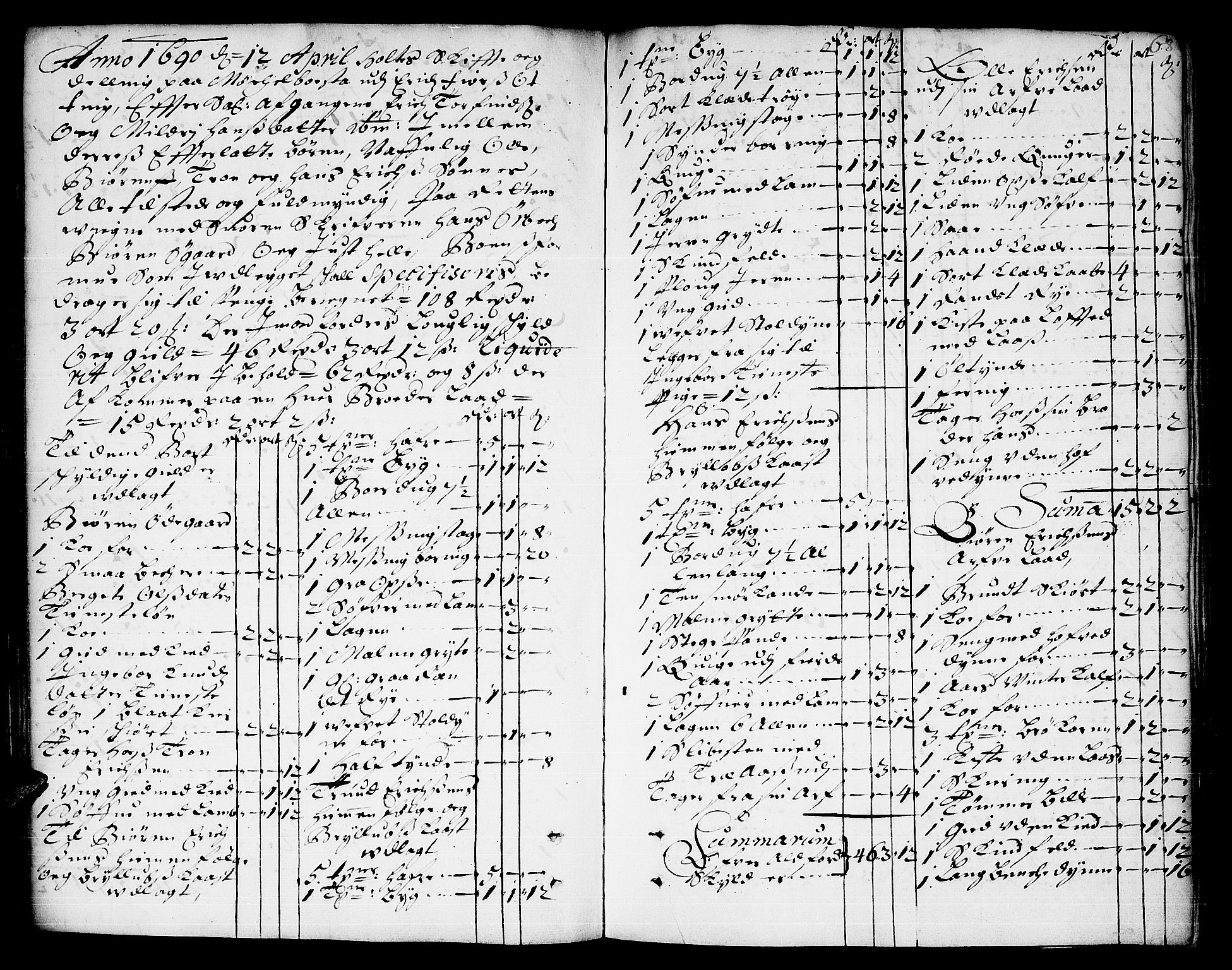 Romsdal sorenskriveri, AV/SAT-A-4149/1/3/3A/L0003: Skifteprotokoll, 1688-1690, s. 67b-68a