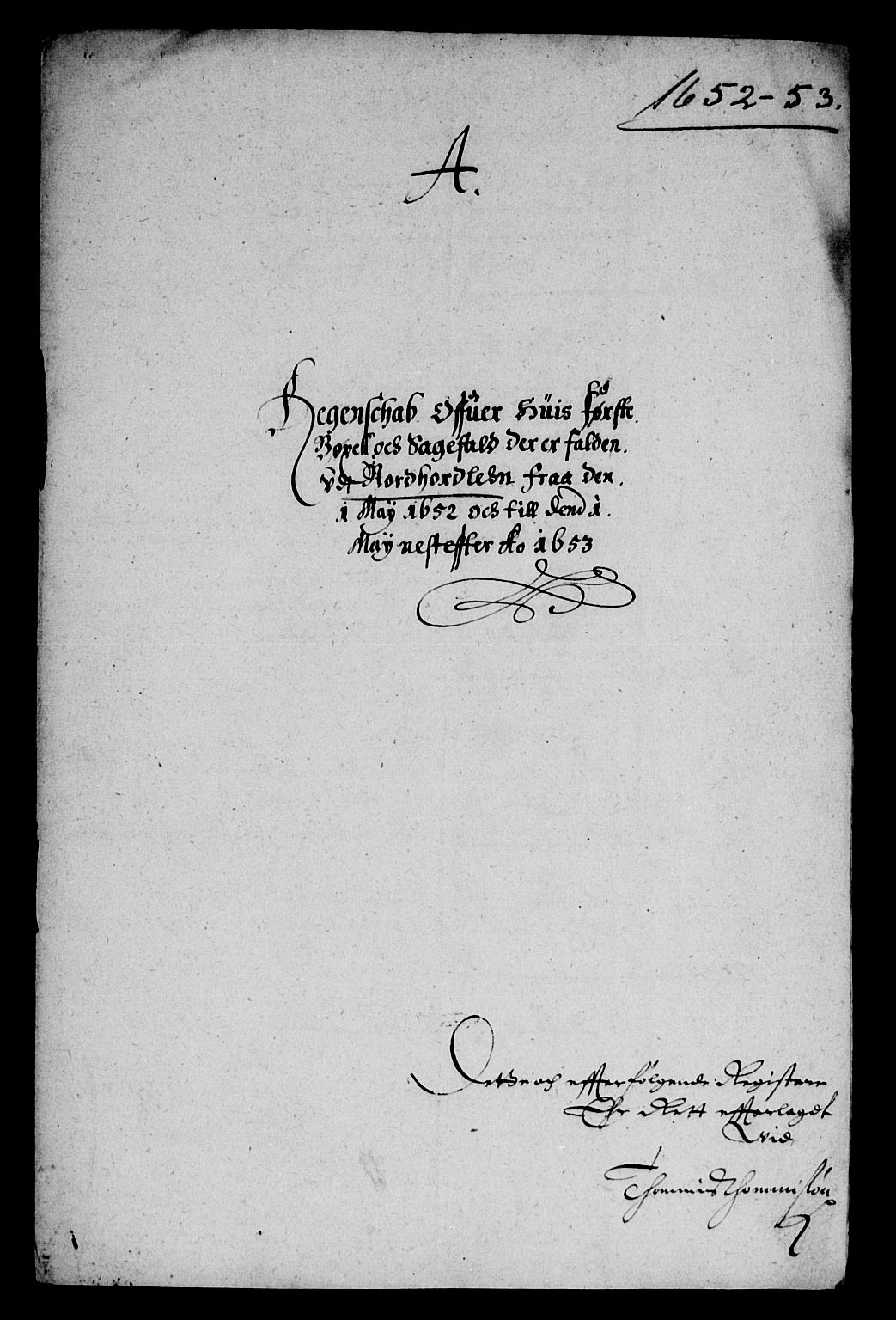 Rentekammeret inntil 1814, Reviderte regnskaper, Lensregnskaper, AV/RA-EA-5023/R/Rb/Rbt/L0122: Bergenhus len, 1652-1653