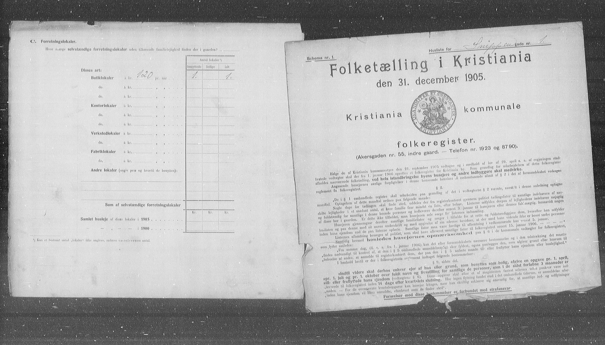 OBA, Kommunal folketelling 31.12.1905 for Kristiania kjøpstad, 1905, s. 50825