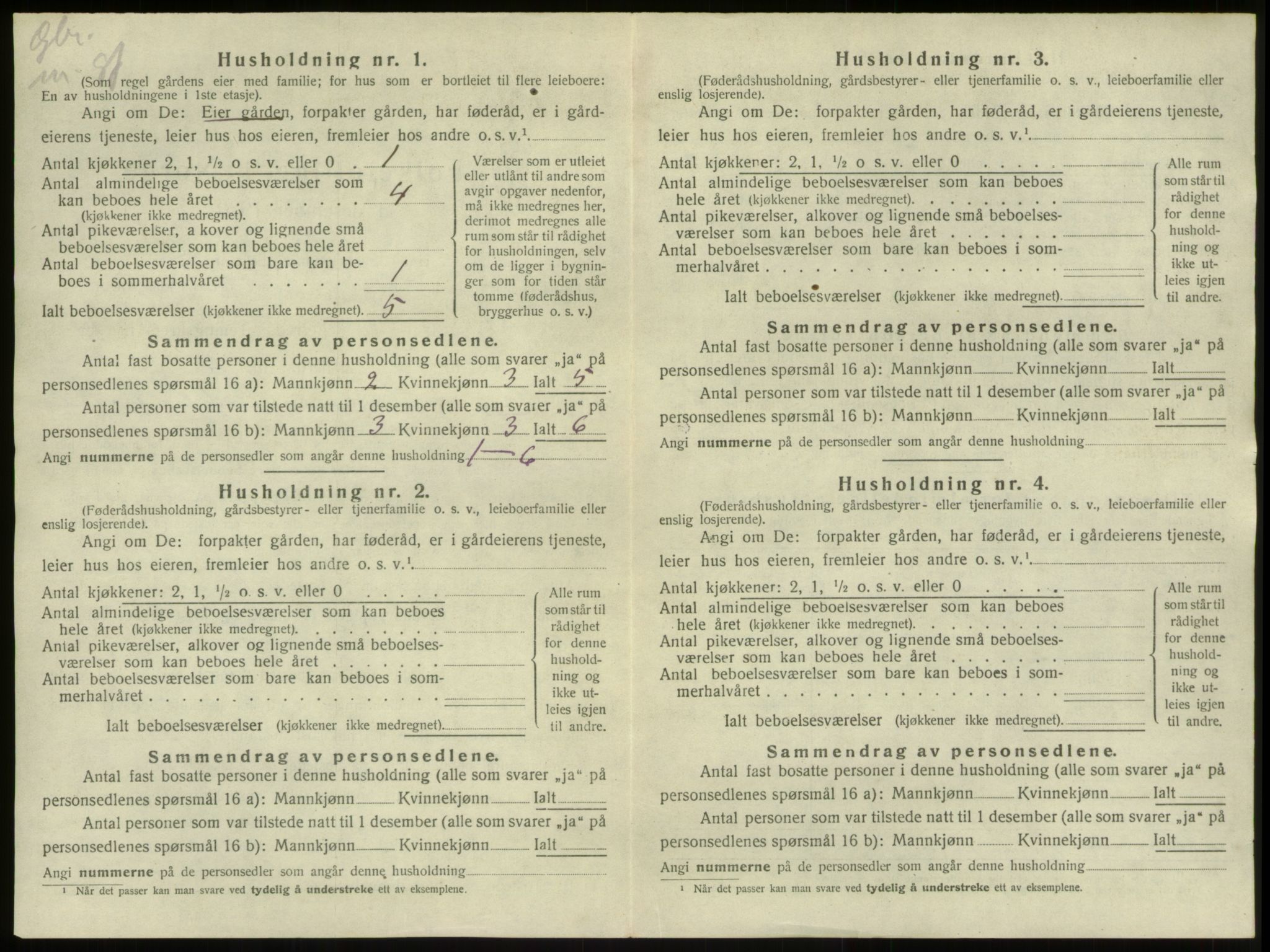 SAB, Folketelling 1920 for 1448 Stryn herred, 1920, s. 885