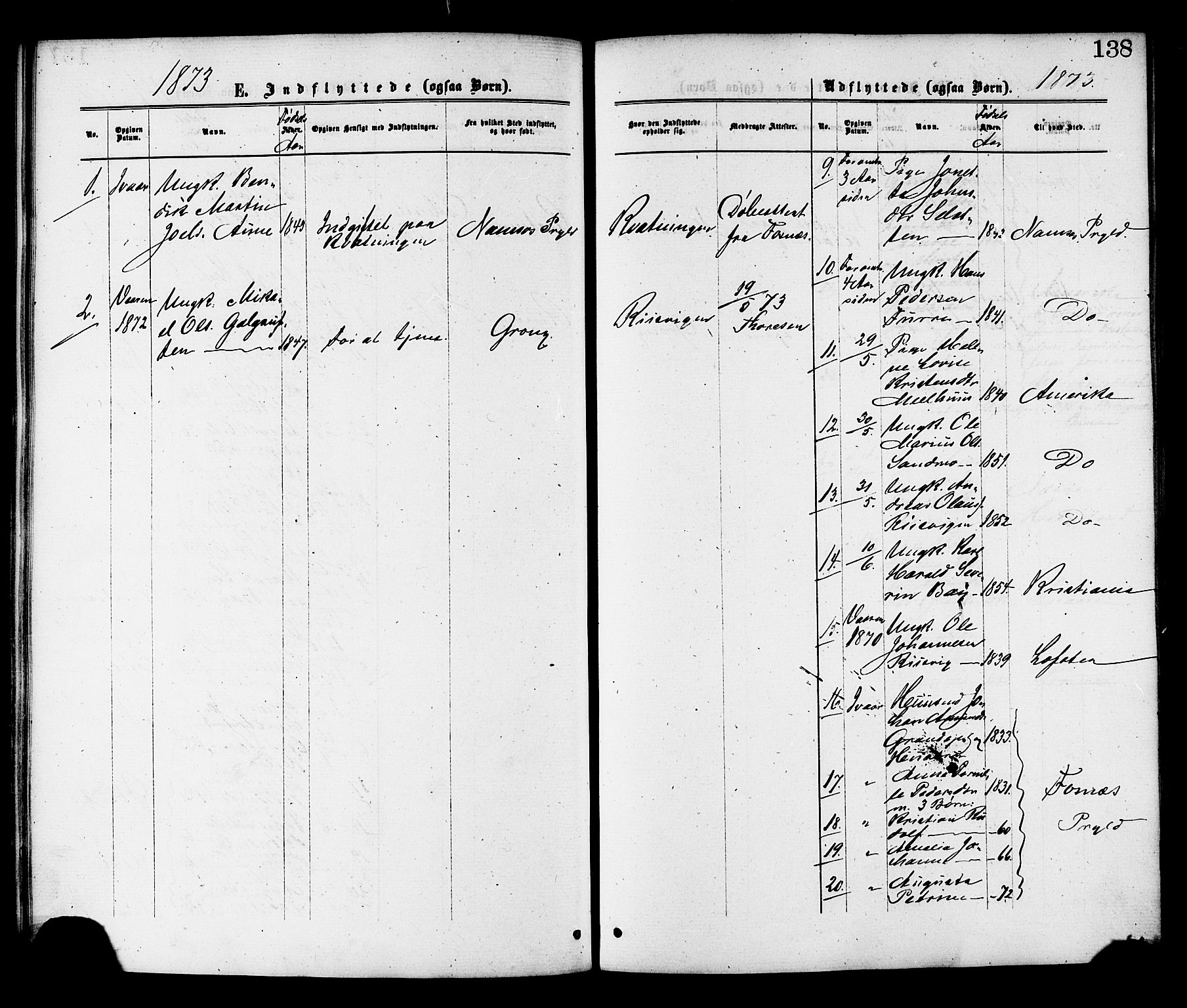Ministerialprotokoller, klokkerbøker og fødselsregistre - Nord-Trøndelag, SAT/A-1458/764/L0554: Ministerialbok nr. 764A09, 1867-1880, s. 138